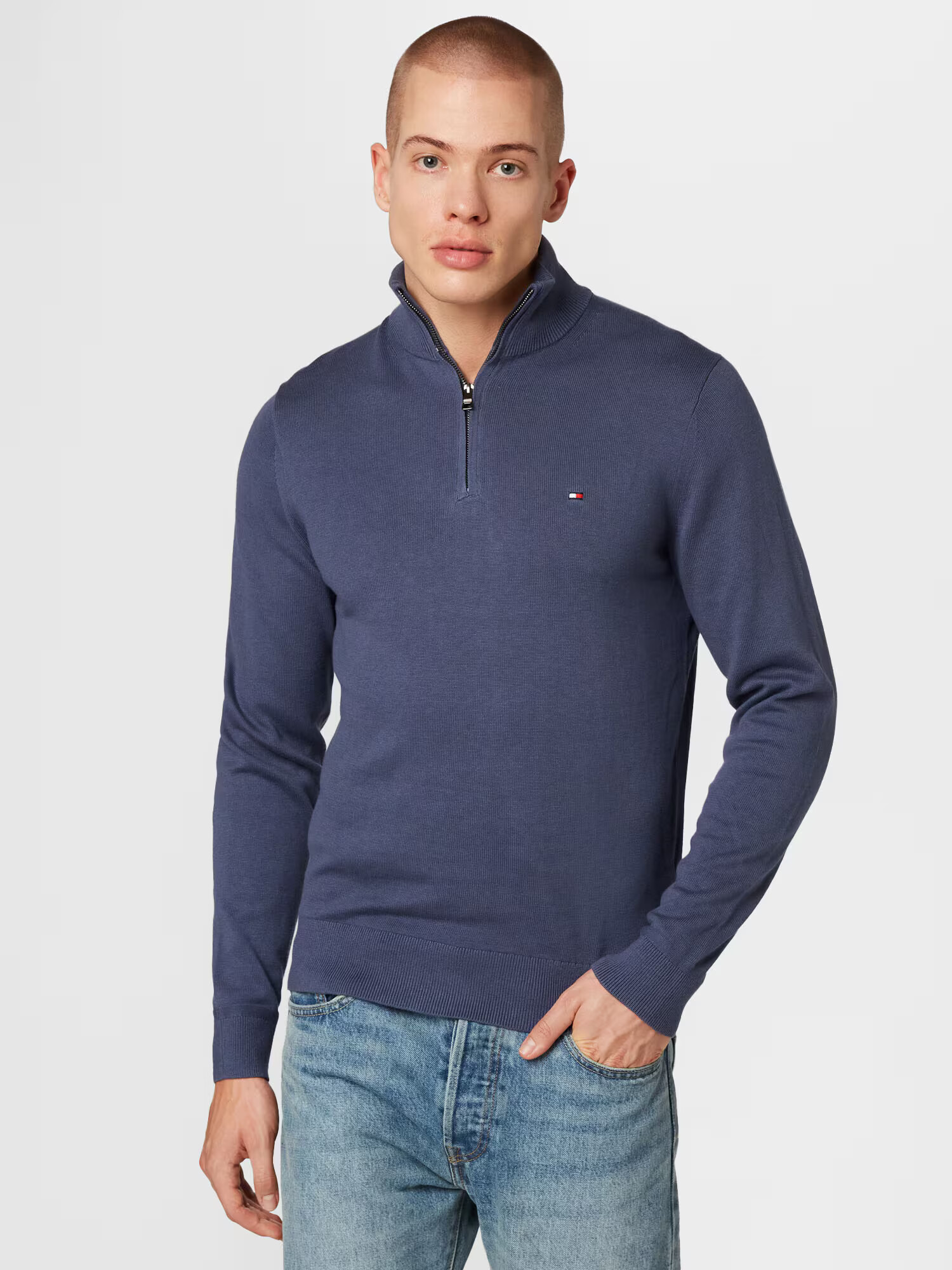 TOMMY HILFIGER Sveter námornícka modrá / červená / biela - Pepit.sk