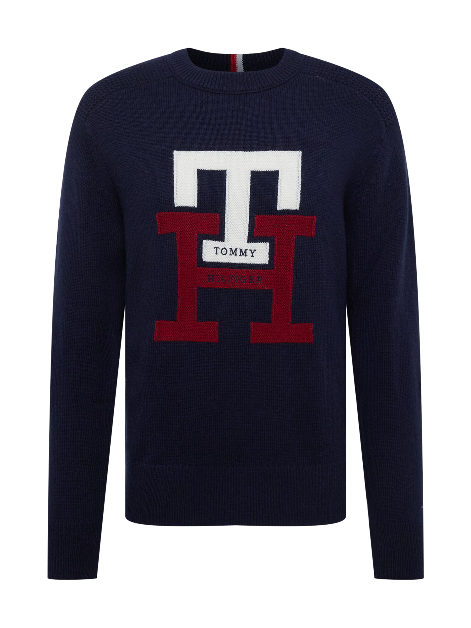 TOMMY HILFIGER Sveter námornícka modrá / krvavo červená / biela - Pepit.sk