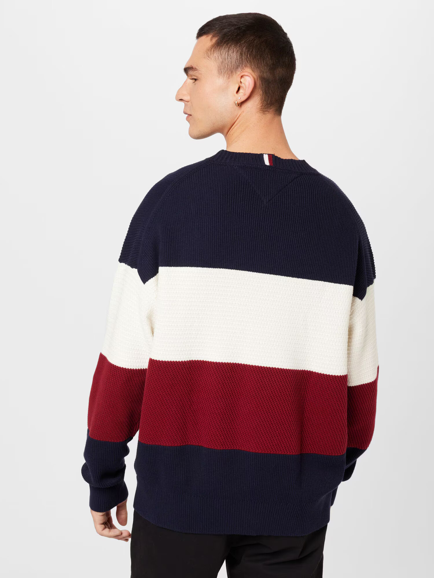 TOMMY HILFIGER Sveter námornícka modrá / krvavo červená / biela - Pepit.sk