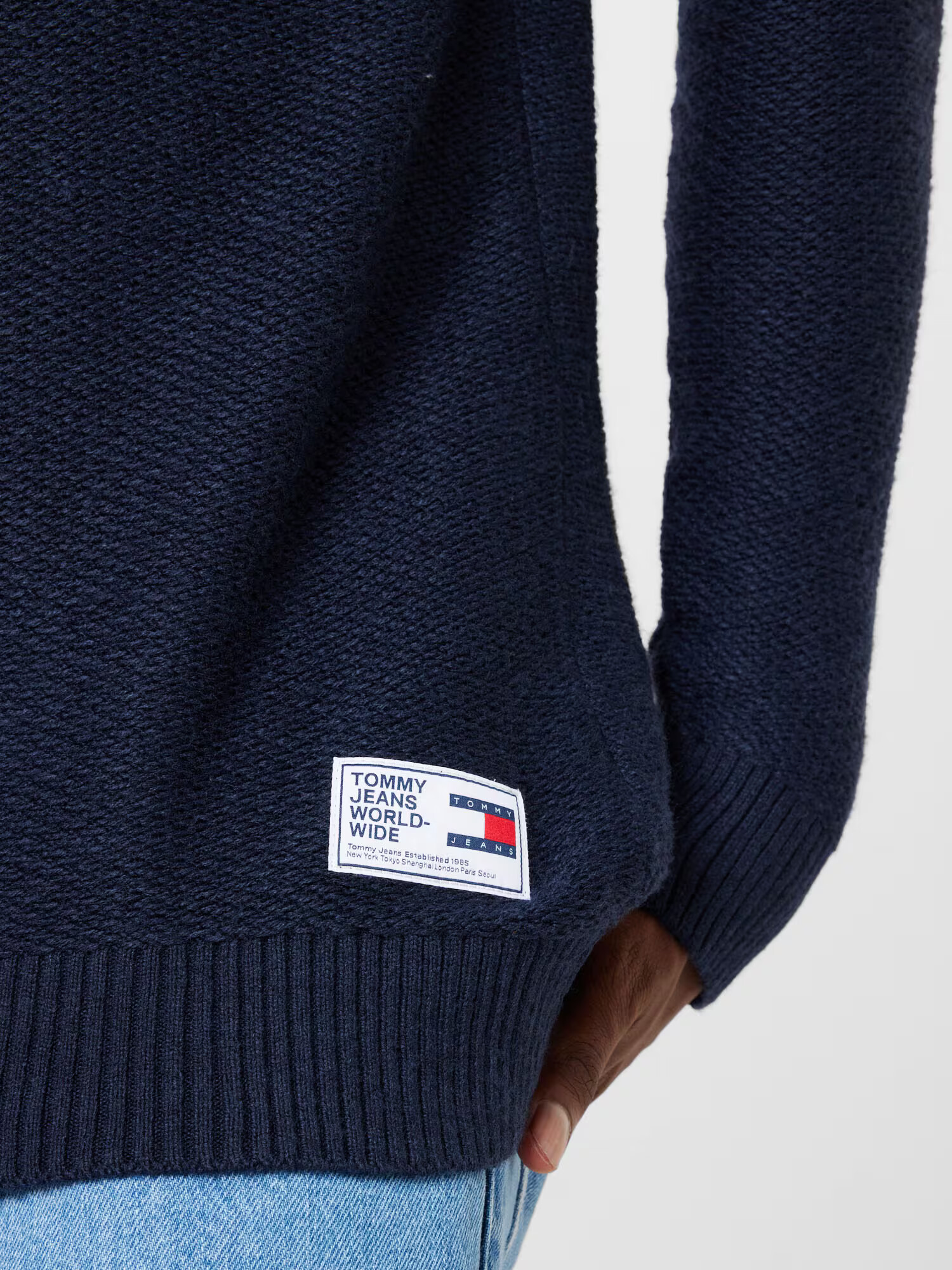 TOMMY HILFIGER Sveter námornícka modrá / modrá melírovaná / červená / biela - Pepit.sk