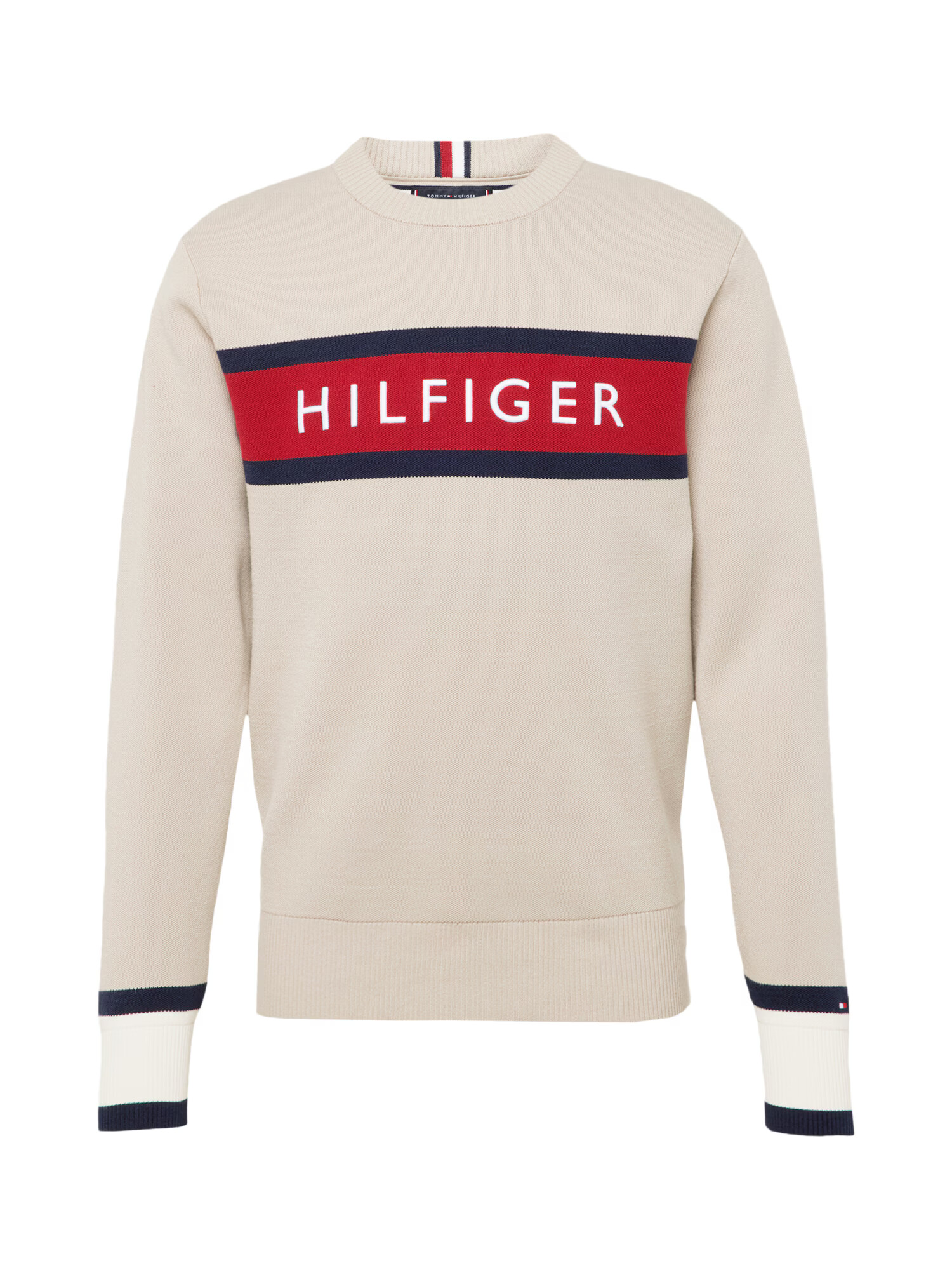 TOMMY HILFIGER Sveter námornícka modrá / sivá / červená - Pepit.sk