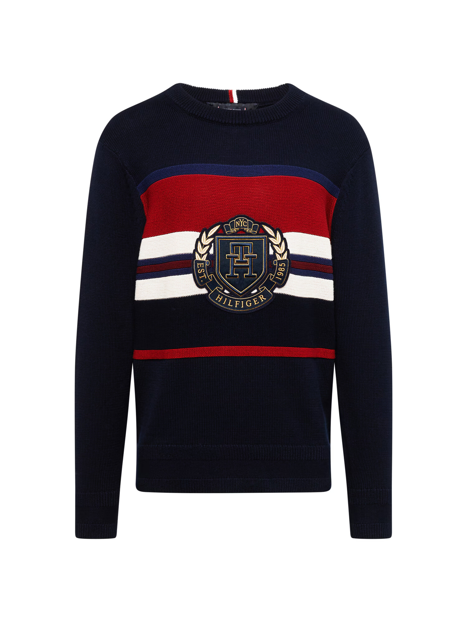 TOMMY HILFIGER Sveter námornícka modrá / tmavomodrá / červená / biela - Pepit.sk