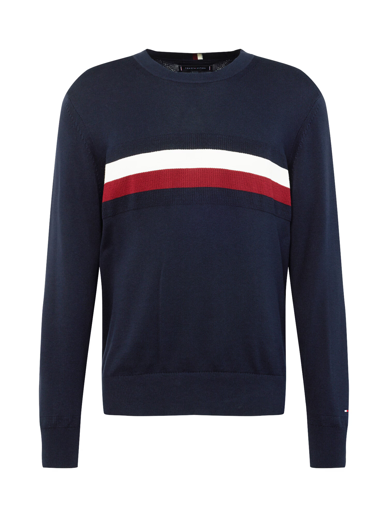 TOMMY HILFIGER Sveter tmavomodrá / červená / biela - Pepit.sk