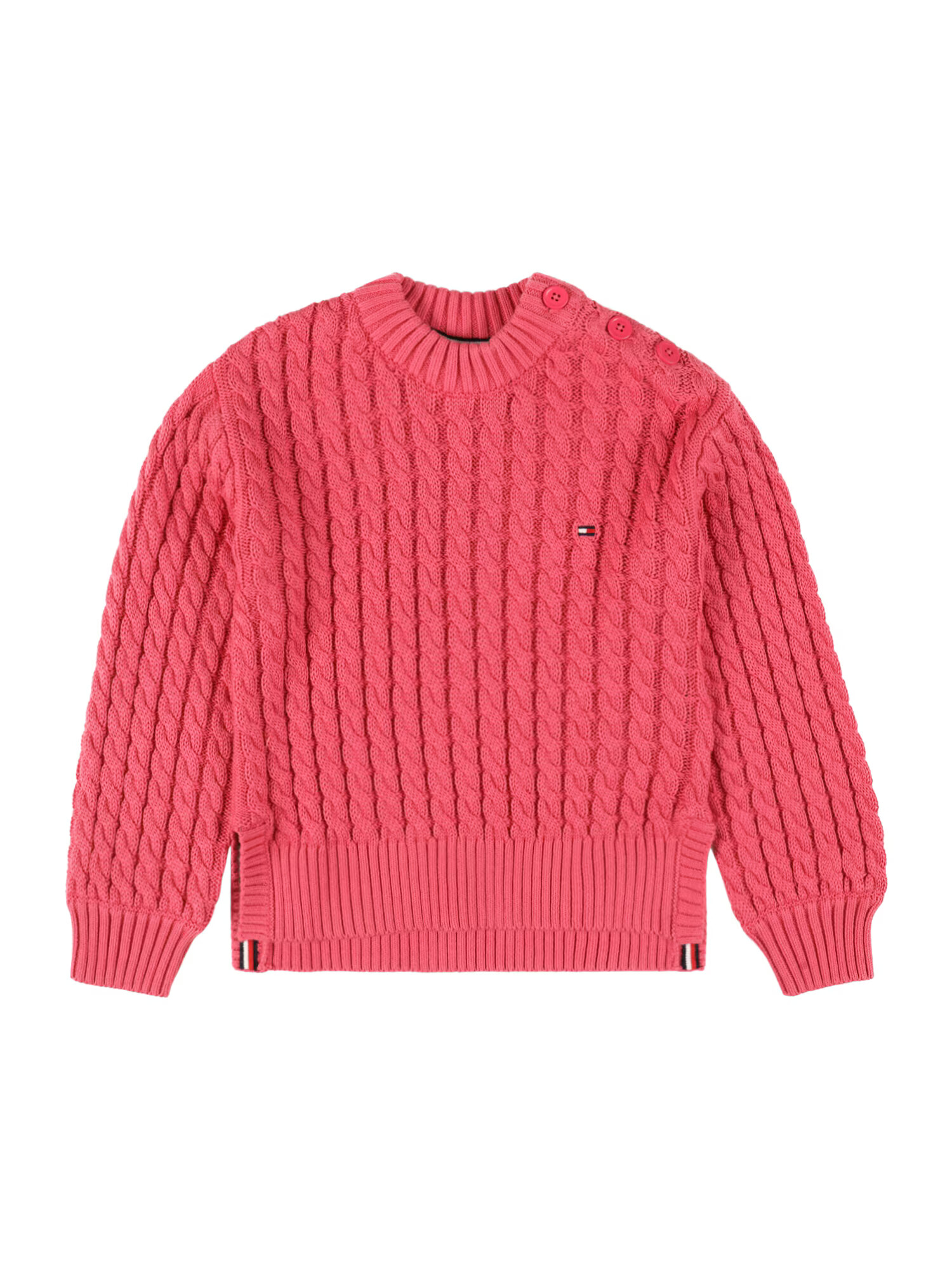 TOMMY HILFIGER Sveter tmavomodrá / fuksia / jasne červená / biela - Pepit.sk