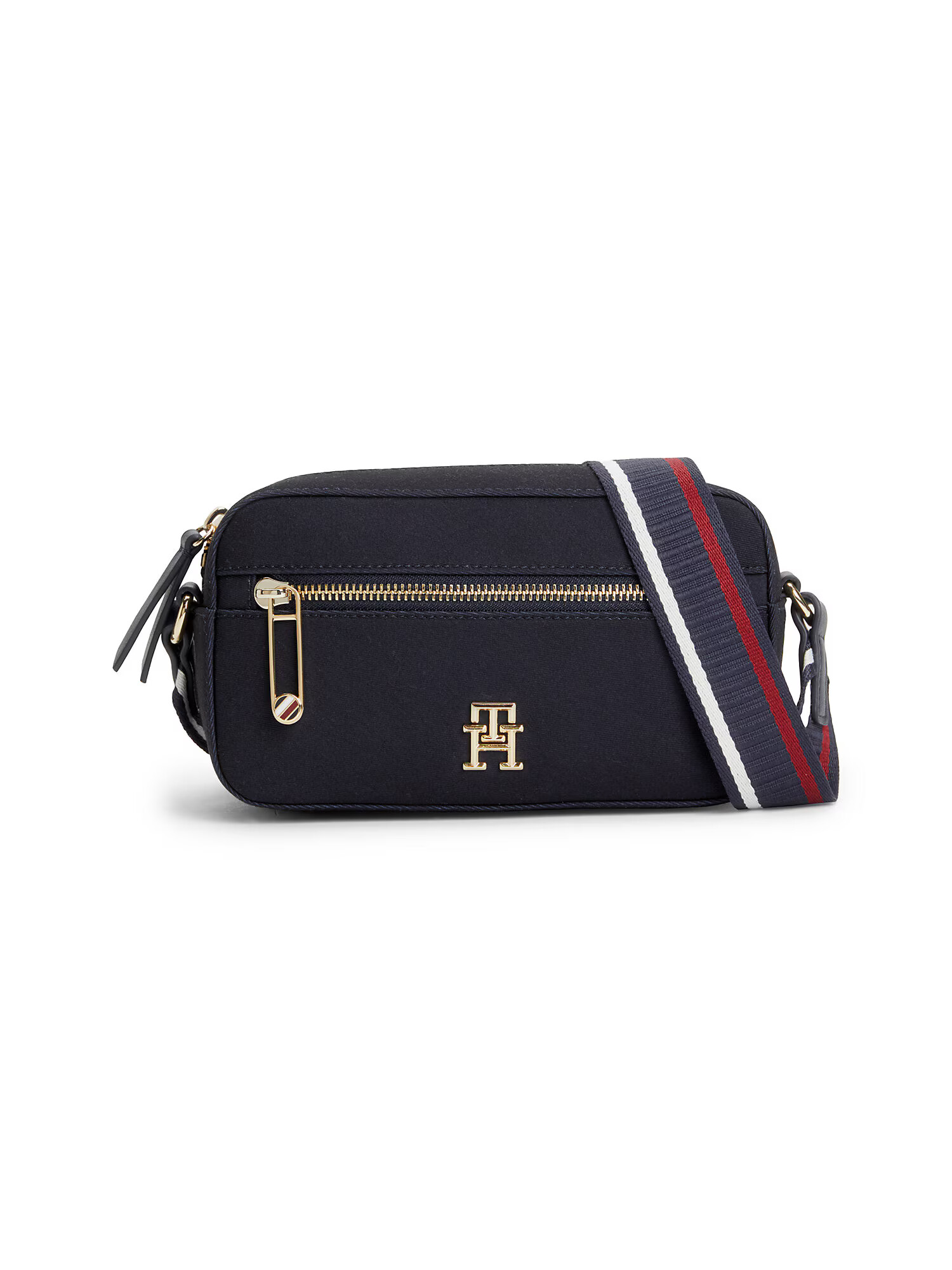 TOMMY HILFIGER Taška cez rameno tmavomodrá / zlatá / červená / biela - Pepit.sk