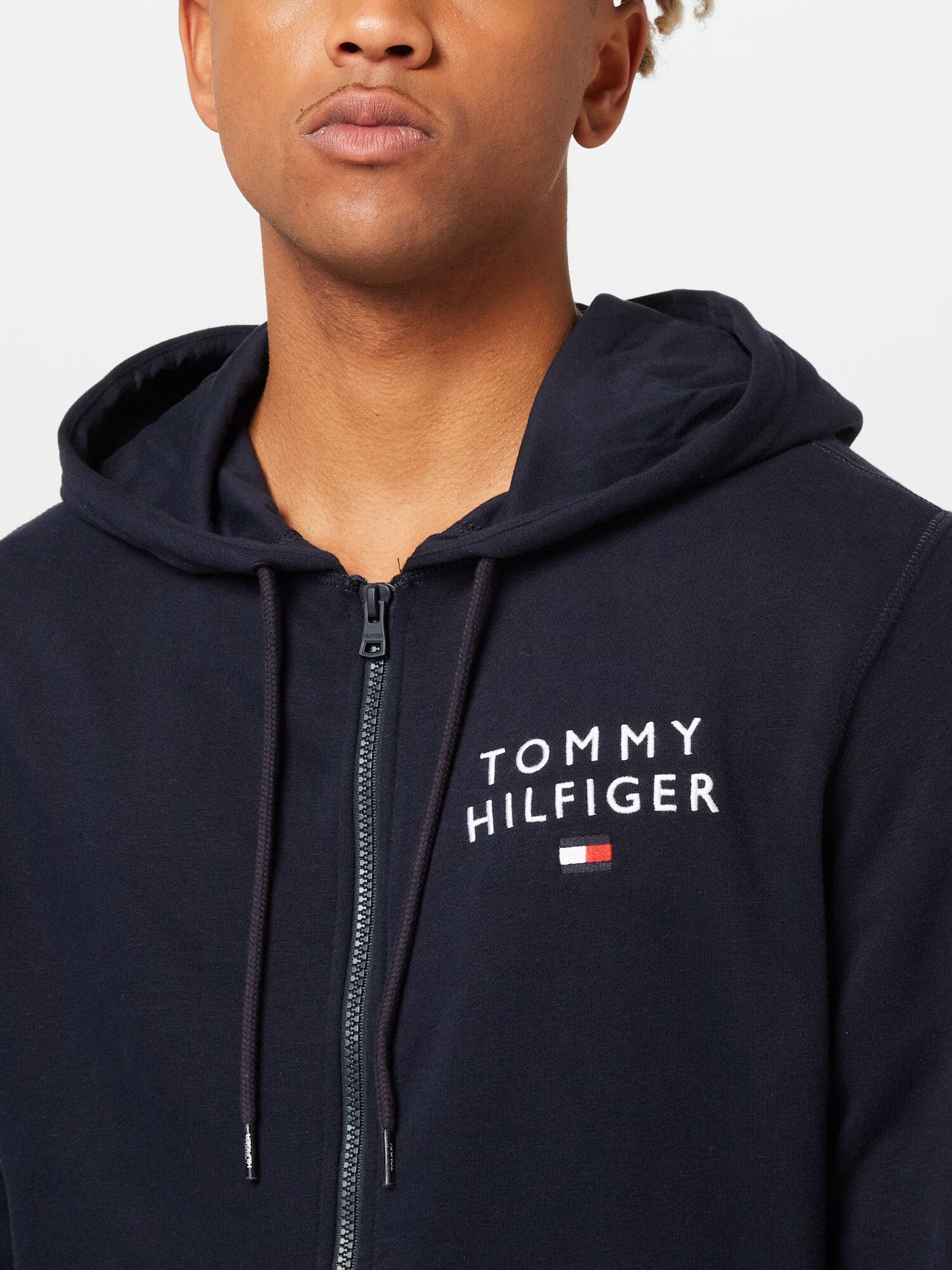 Tommy Hilfiger Underwear Tepláková bunda námornícka modrá / červená / biela - Pepit.sk