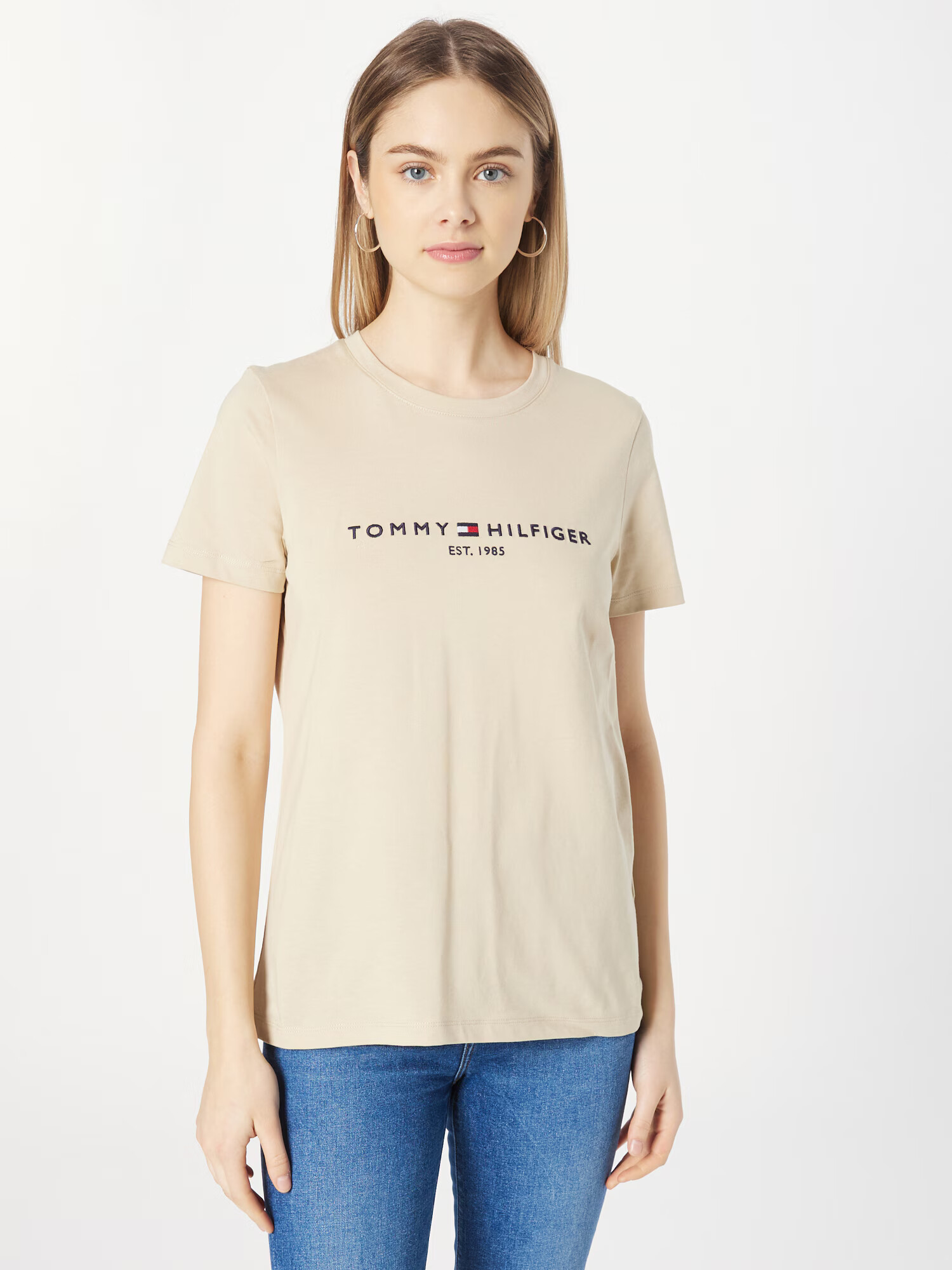 TOMMY HILFIGER Tričko béžová / červená / čierna / biela - Pepit.sk