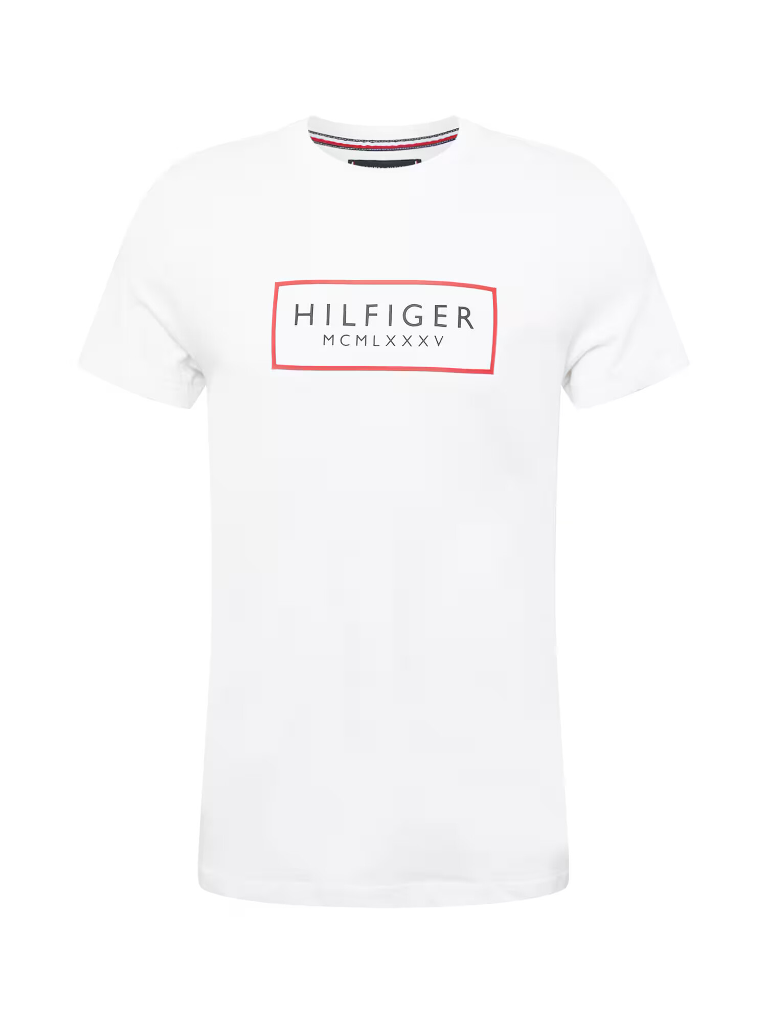 TOMMY HILFIGER Tričko 'Box Outline' červená / čierna / biela - Pepit.sk