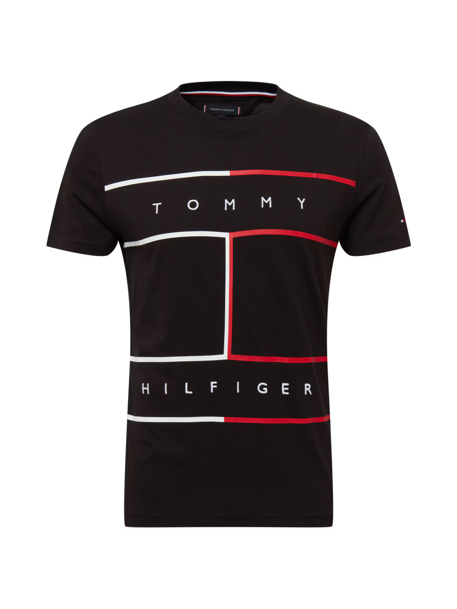 TOMMY HILFIGER Tričko červená / čierna / biela - Pepit.sk