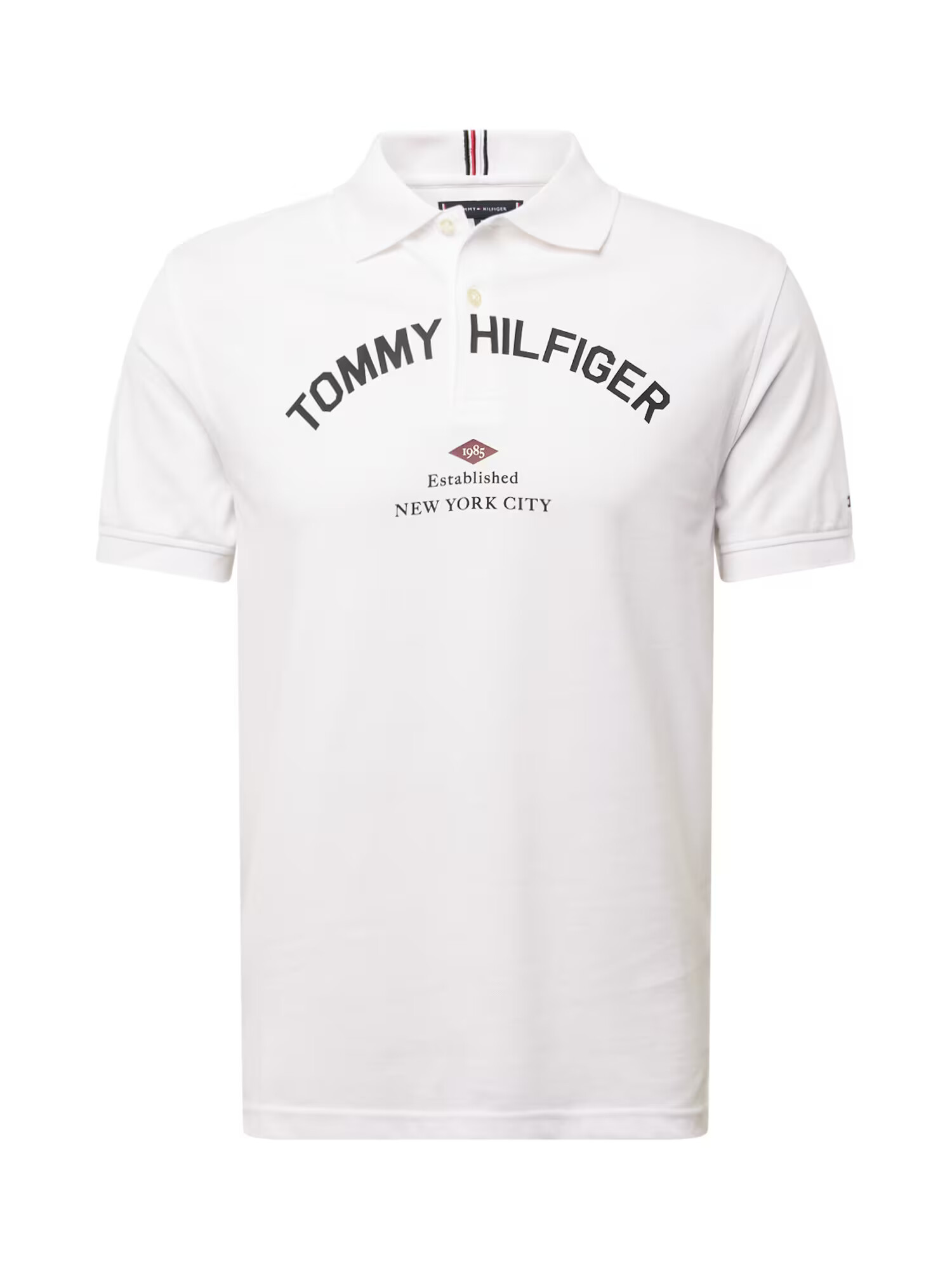 TOMMY HILFIGER Tričko červená / čierna / šedobiela - Pepit.sk