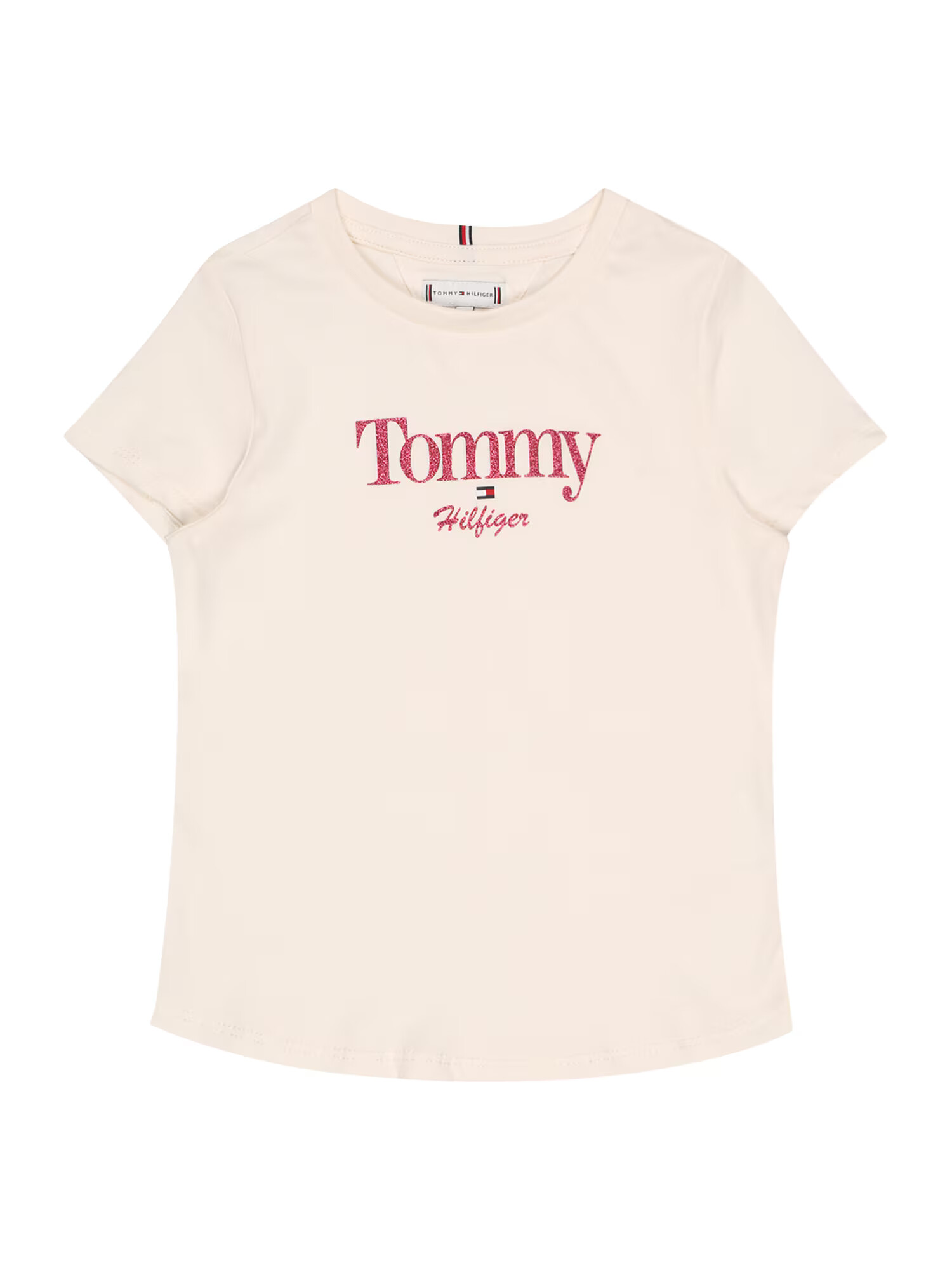 TOMMY HILFIGER Tričko krémová / tmavomodrá / pitaya - Pepit.sk