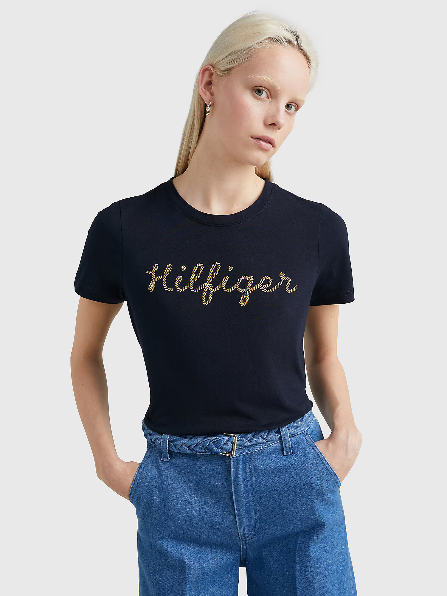 TOMMY HILFIGER Tričko modrá / biela - Pepit.sk