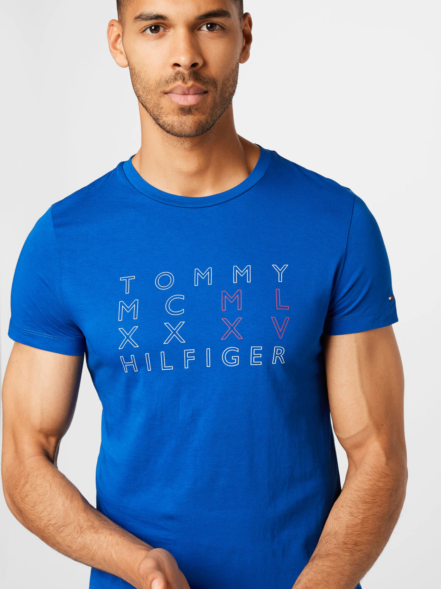 TOMMY HILFIGER Tričko modrá / oranžová / biela - Pepit.sk