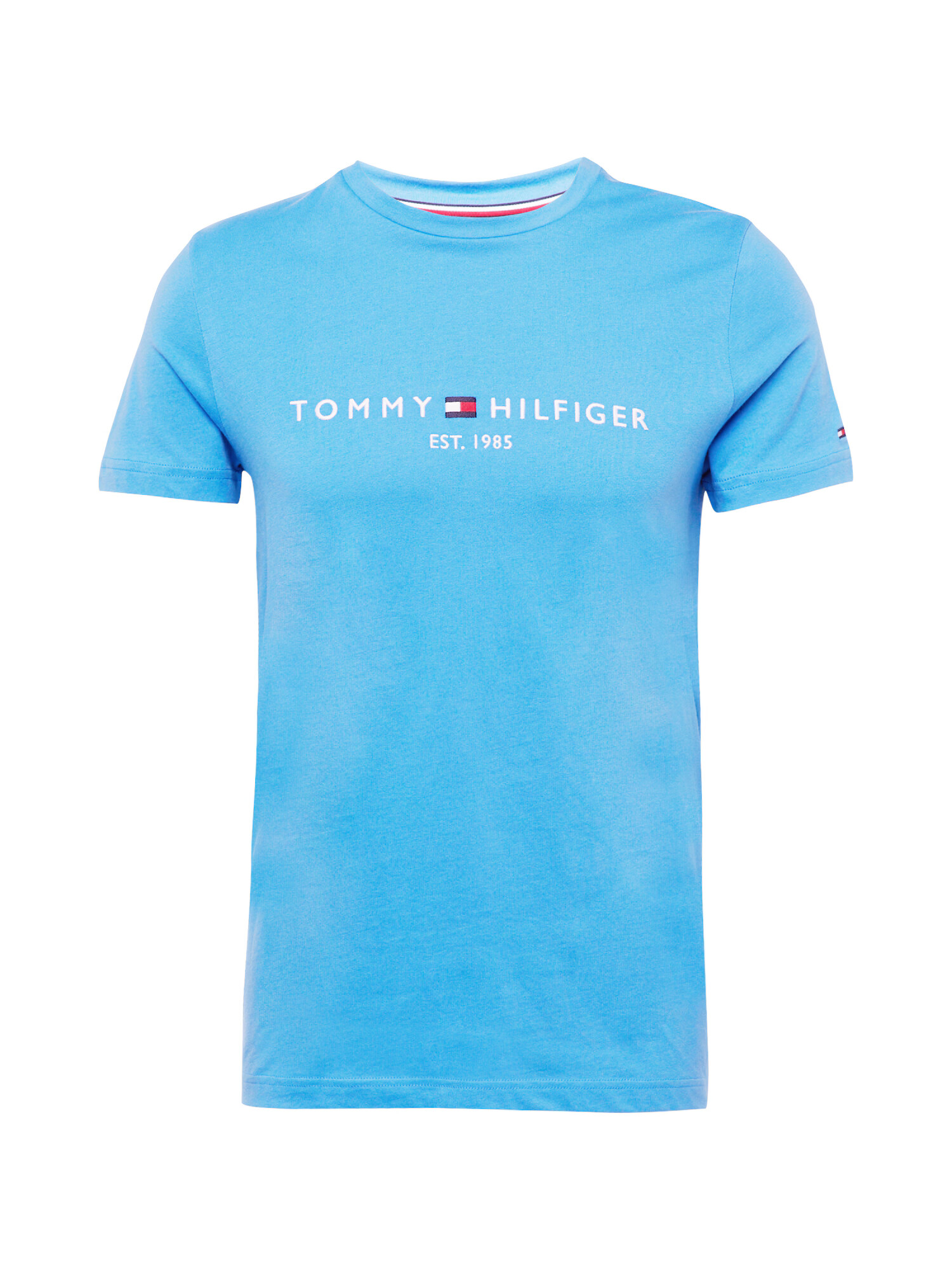 TOMMY HILFIGER Tričko námornícka modrá / azúrová / jasne červená / biela - Pepit.sk