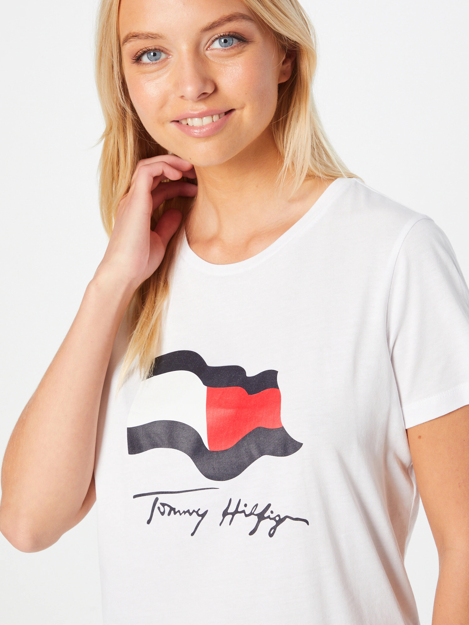 TOMMY HILFIGER Tričko námornícka modrá / červená / biela - Pepit.sk