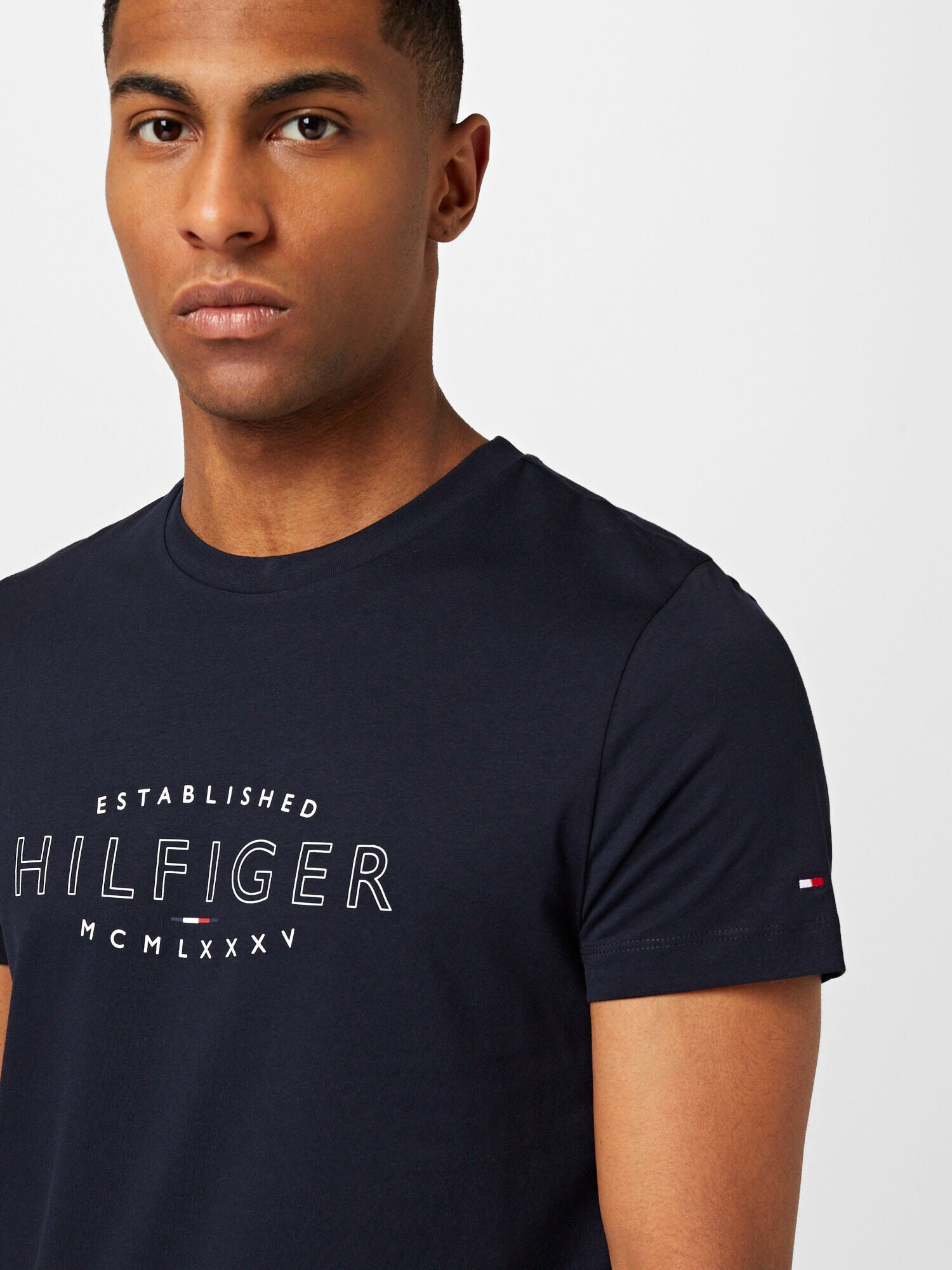 TOMMY HILFIGER Tričko námornícka modrá / červená / biela - Pepit.sk