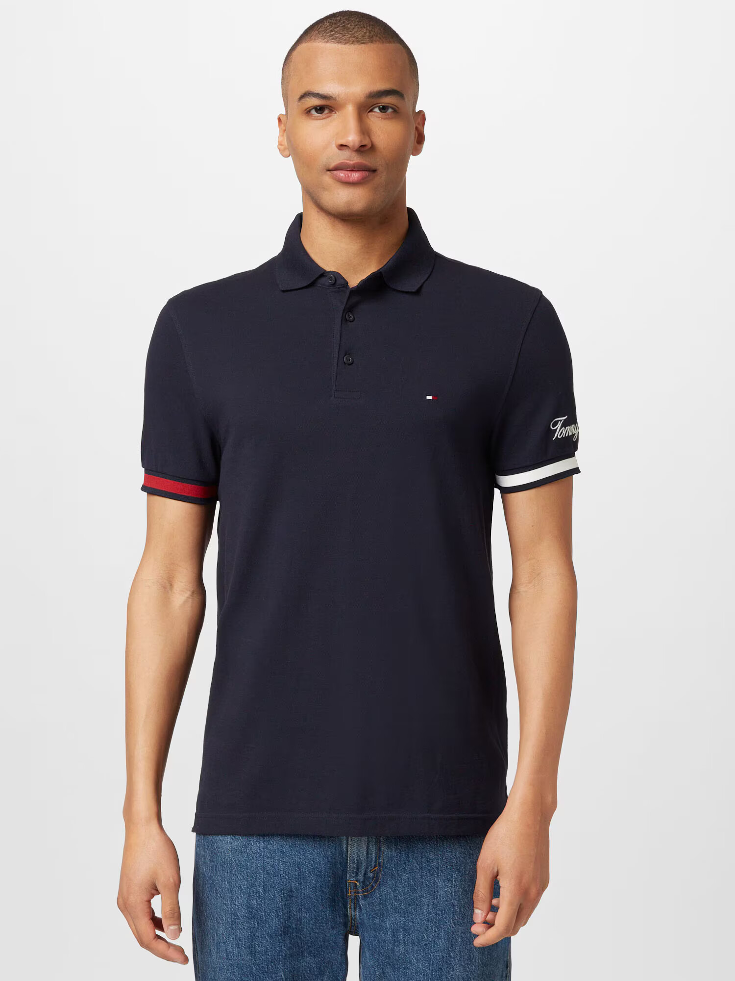 TOMMY HILFIGER Tričko námornícka modrá / červená / biela - Pepit.sk