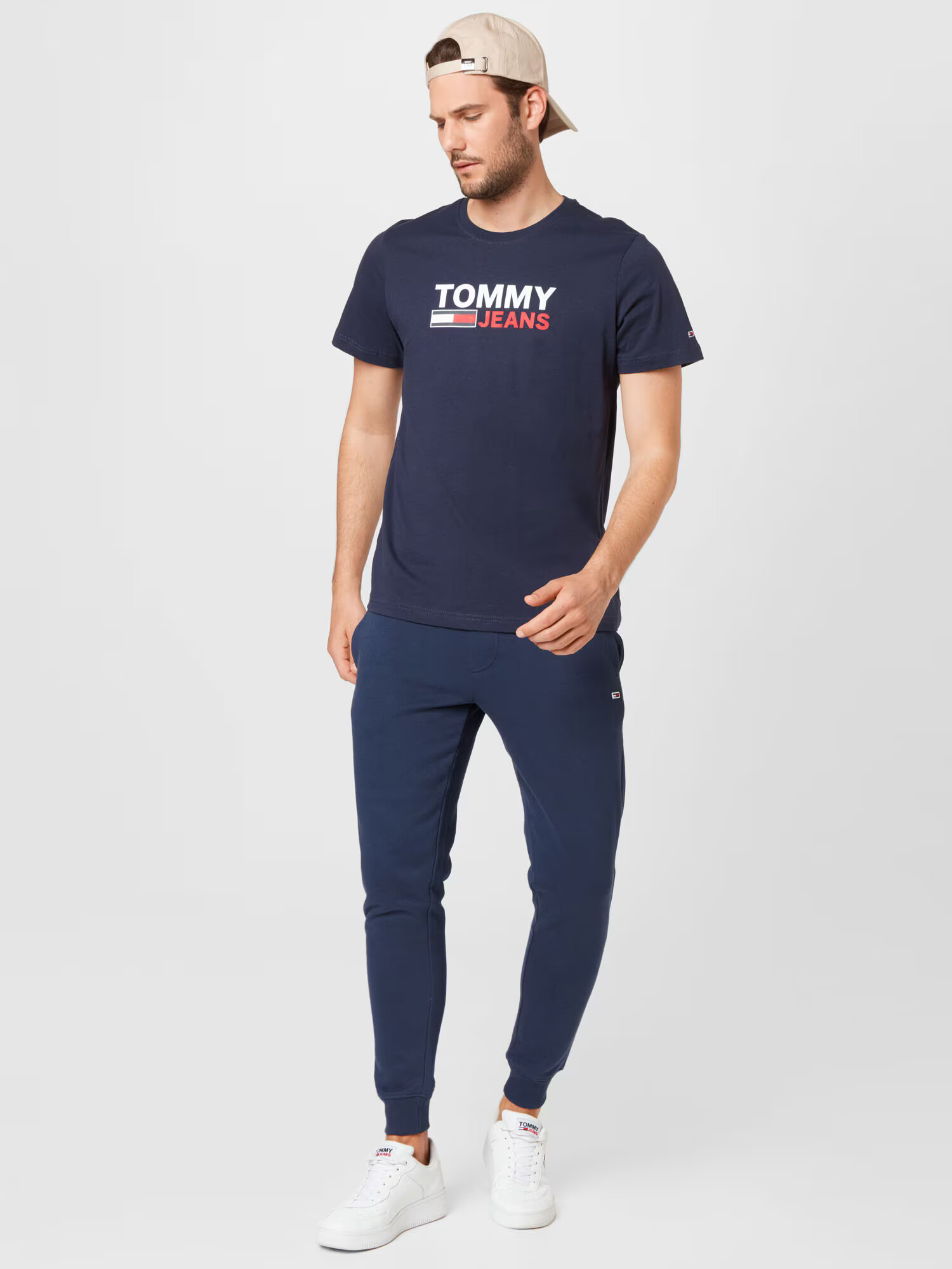 TOMMY HILFIGER Tričko námornícka modrá / červená / biela - Pepit.sk