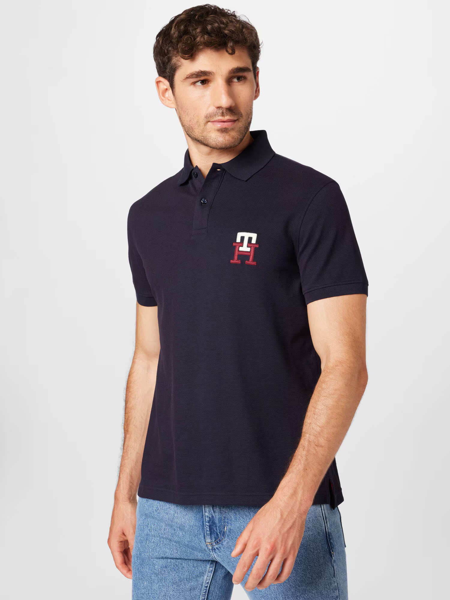 TOMMY HILFIGER Tričko námornícka modrá / jasne červená / biela - Pepit.sk