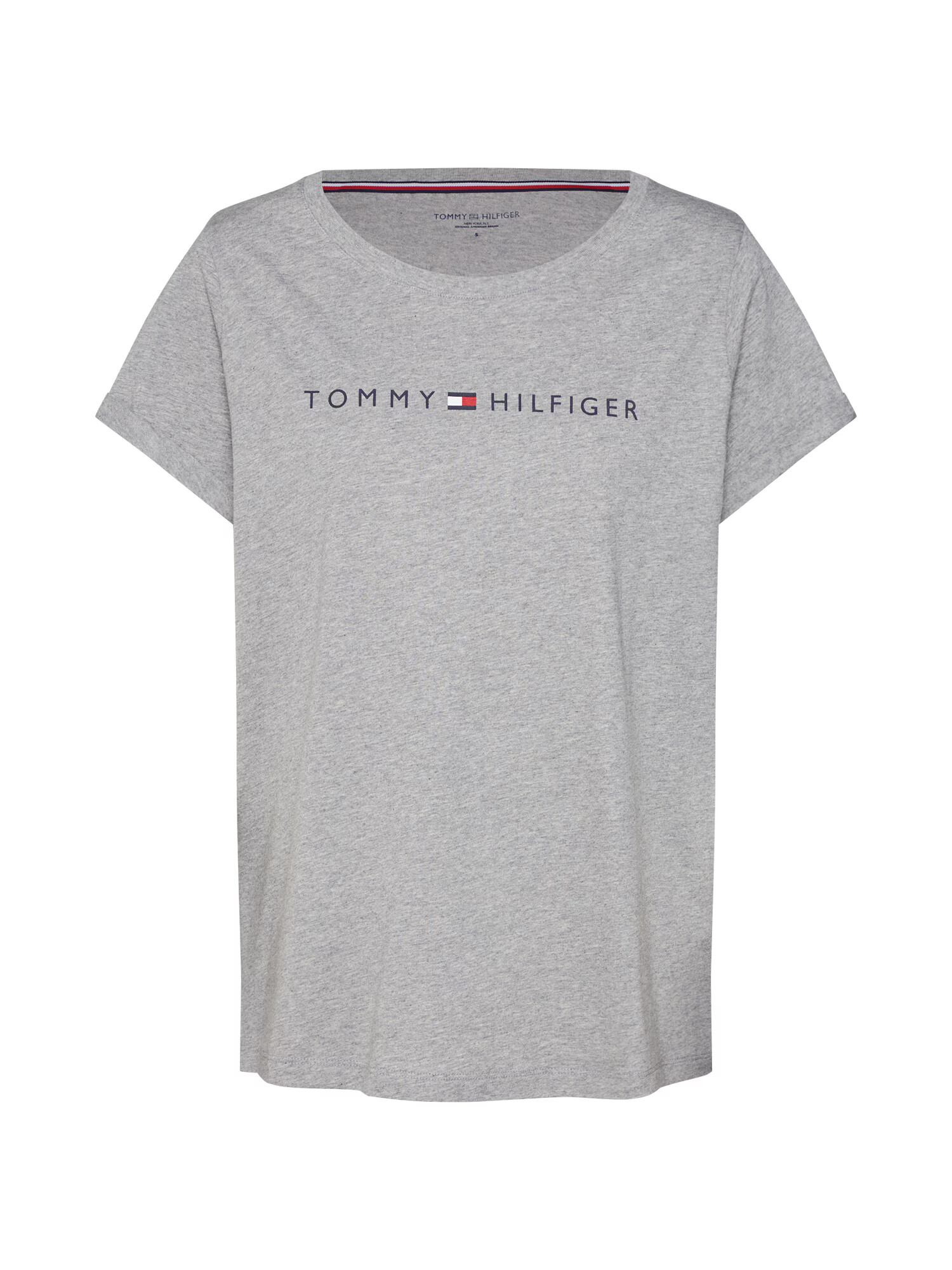 TOMMY HILFIGER Tričko námornícka modrá / sivá melírovaná / červená / biela - Pepit.sk