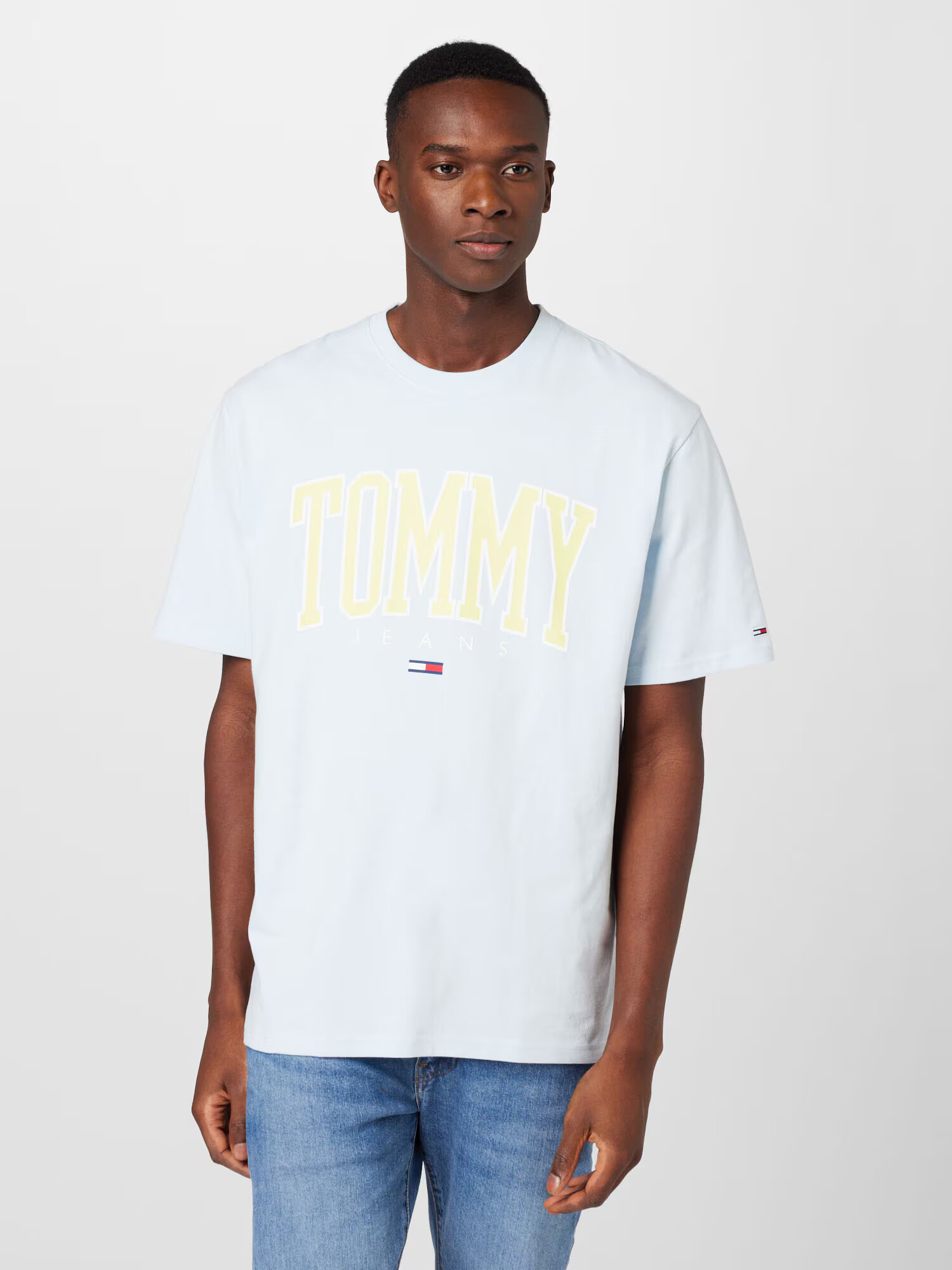 TOMMY HILFIGER Tričko pastelovo žltá / svetlosivá / červená / biela - Pepit.sk