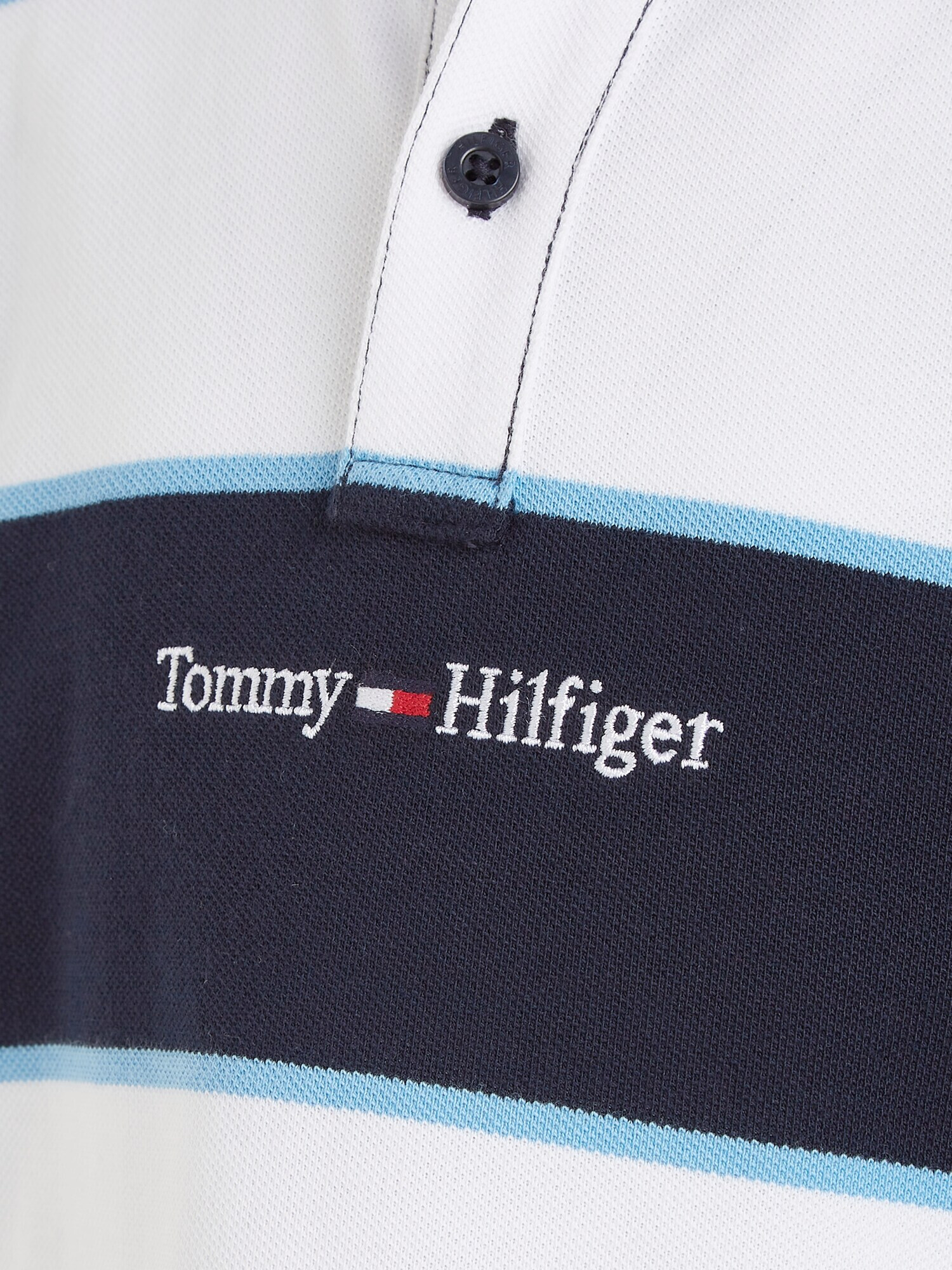 TOMMY HILFIGER Tričko 'Rugby' modrá / námornícka modrá / červená / biela - Pepit.sk