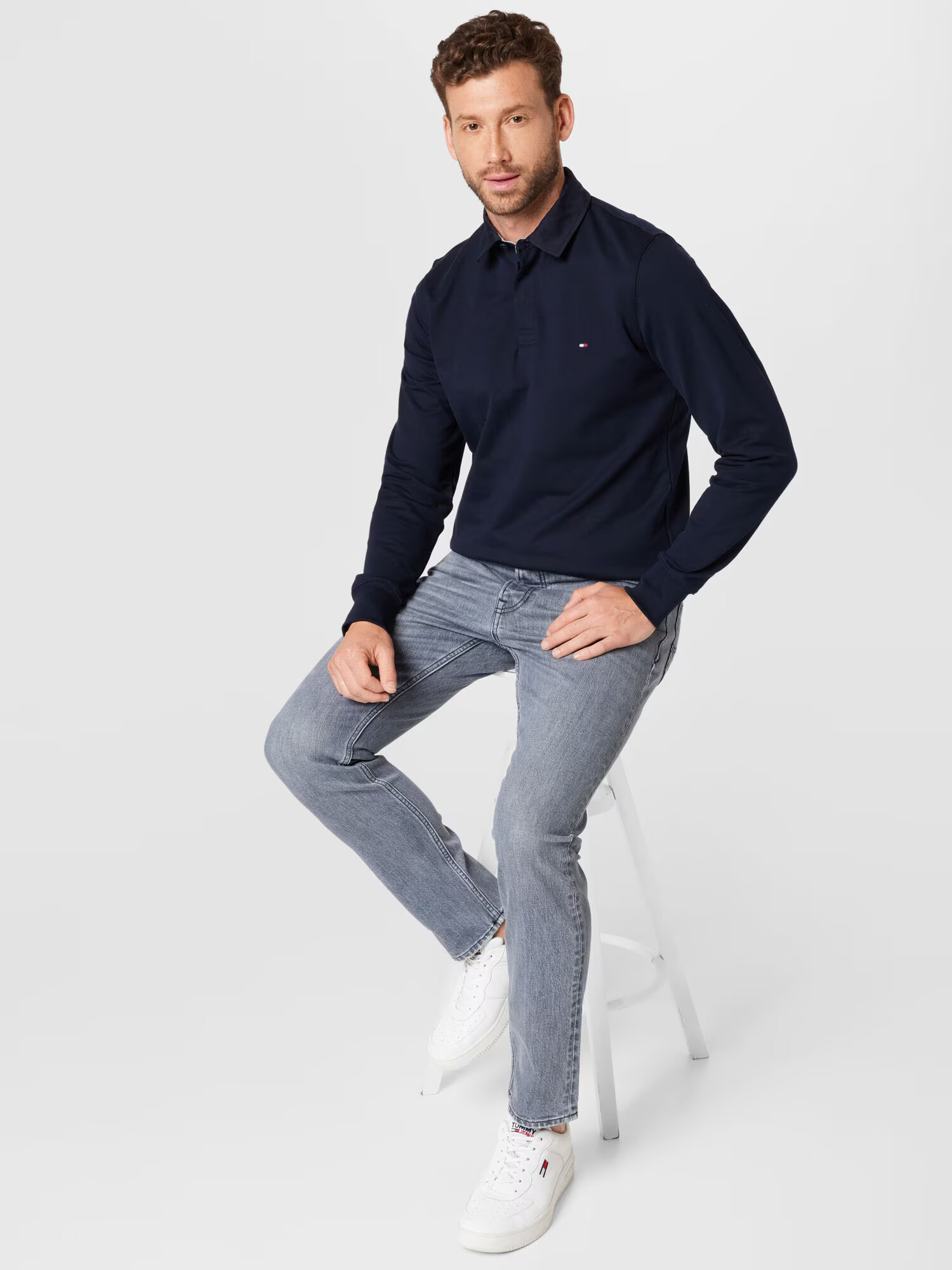 TOMMY HILFIGER Tričko 'RUGBY' tmavomodrá / červená / biela - Pepit.sk