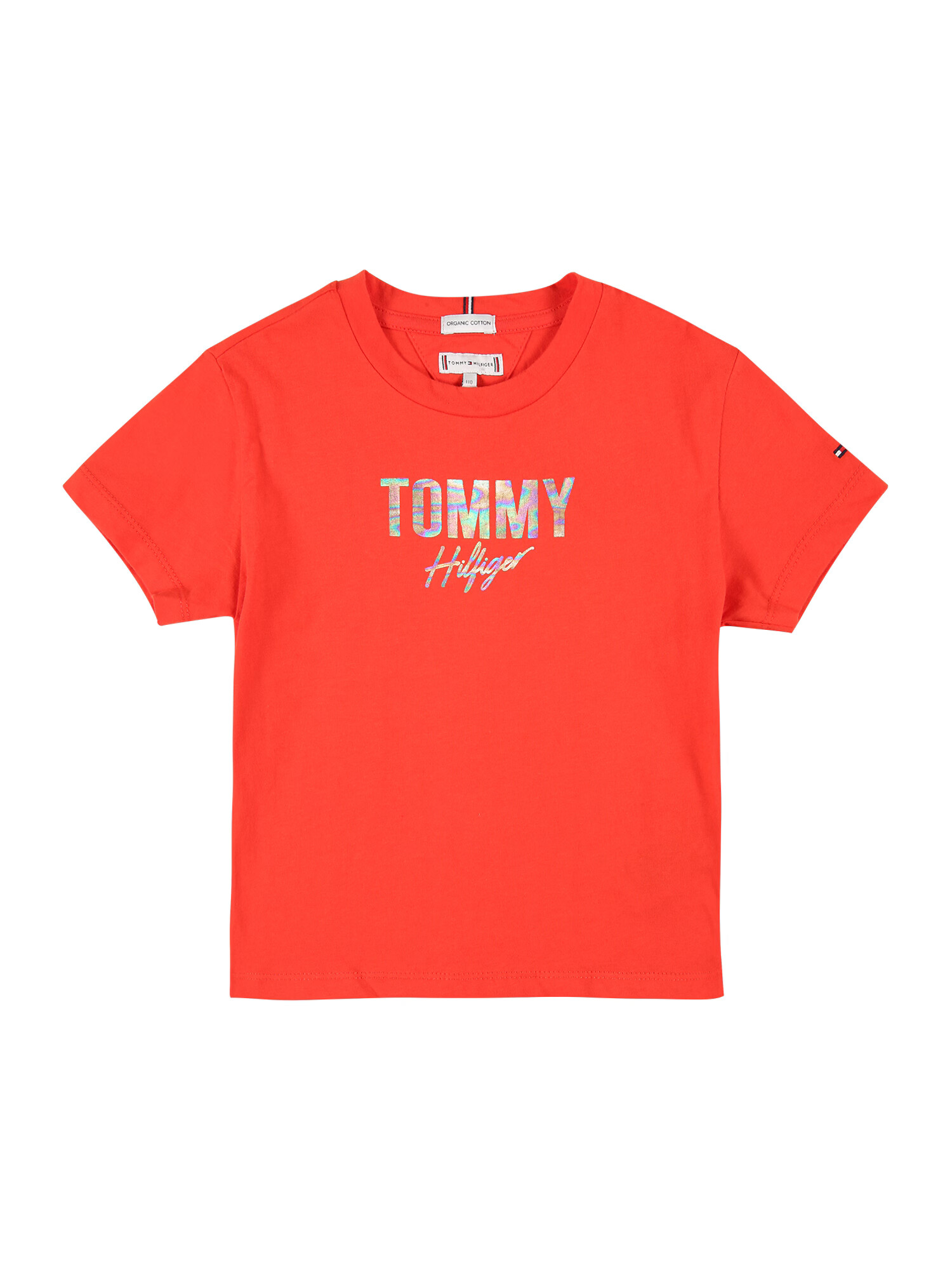 TOMMY HILFIGER Tričko svetločervená / strieborná - Pepit.sk