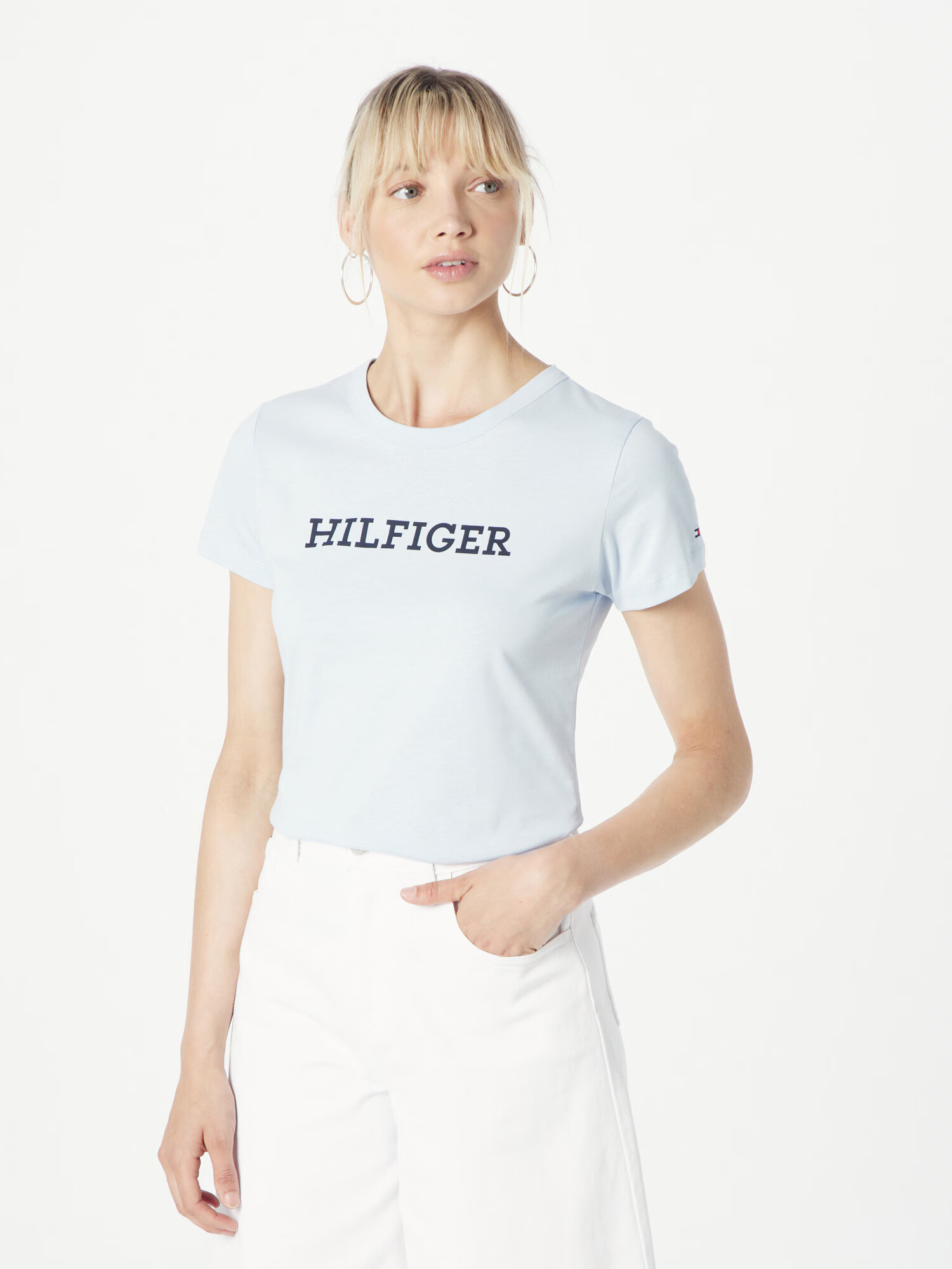 TOMMY HILFIGER Tričko svetlomodrá / tmavomodrá - Pepit.sk