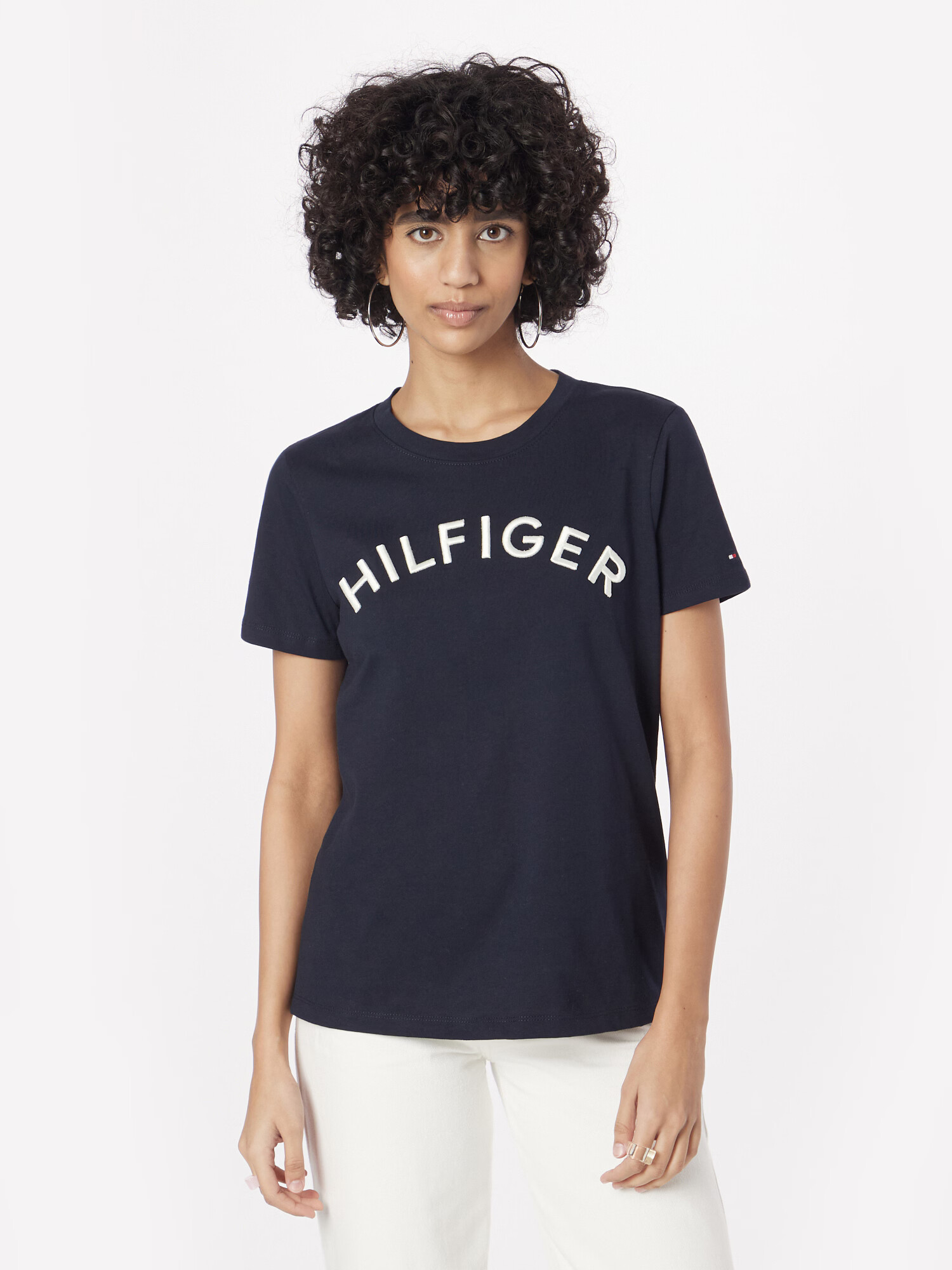 TOMMY HILFIGER Tričko tmavomodrá / biela - Pepit.sk