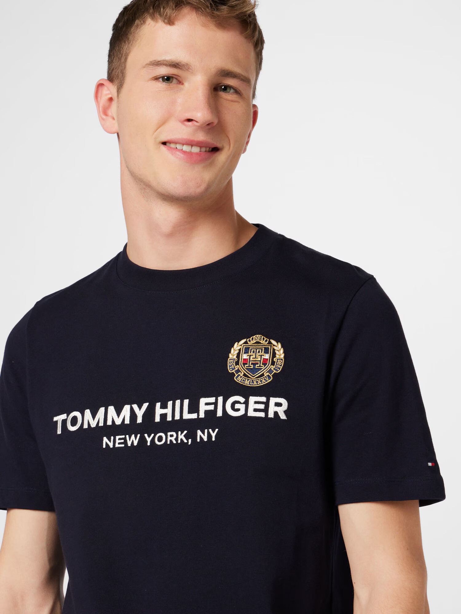 TOMMY HILFIGER Tričko tmavomodrá / biela - Pepit.sk