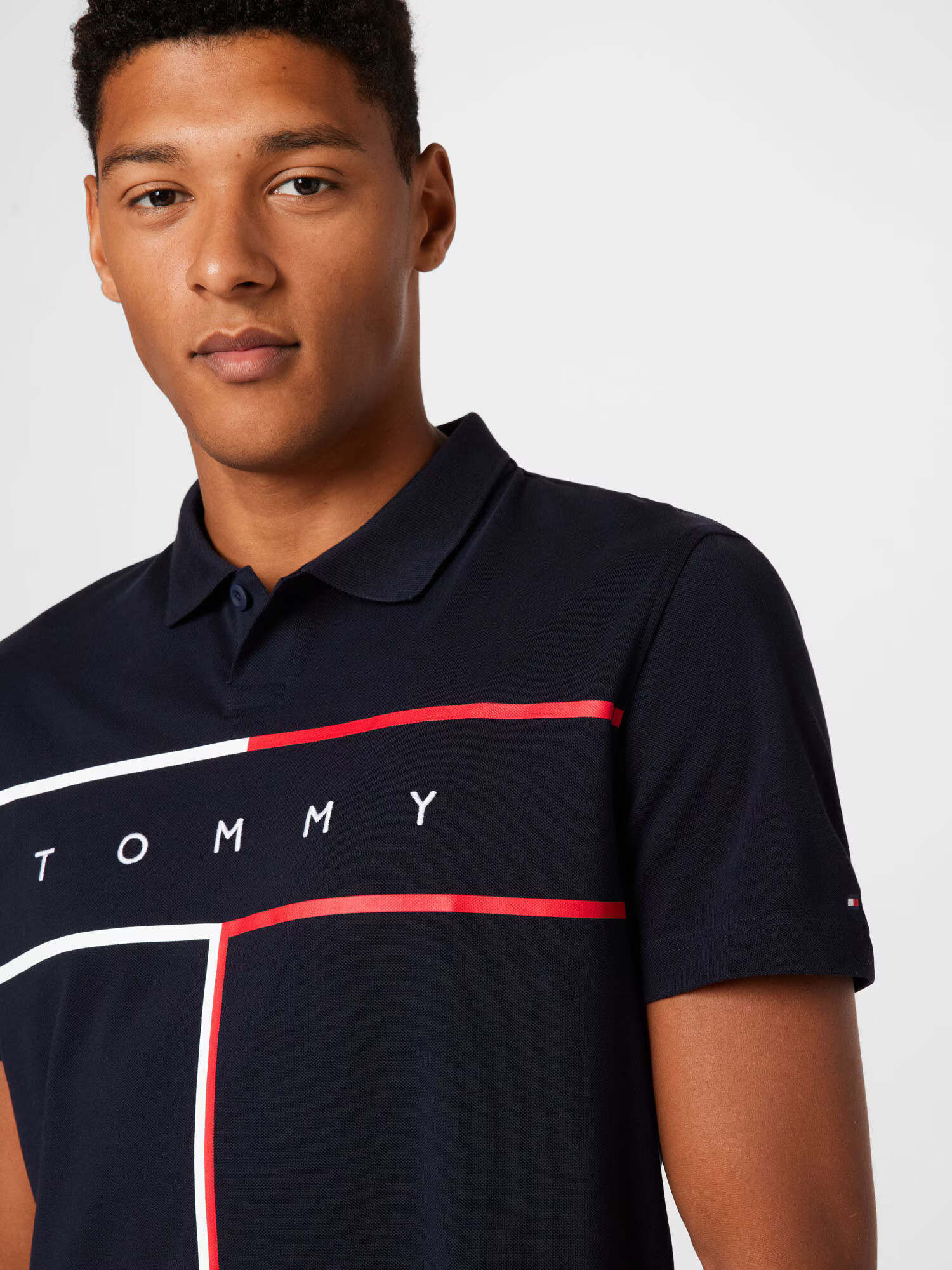 TOMMY HILFIGER Tričko tmavomodrá / červená / biela - Pepit.sk