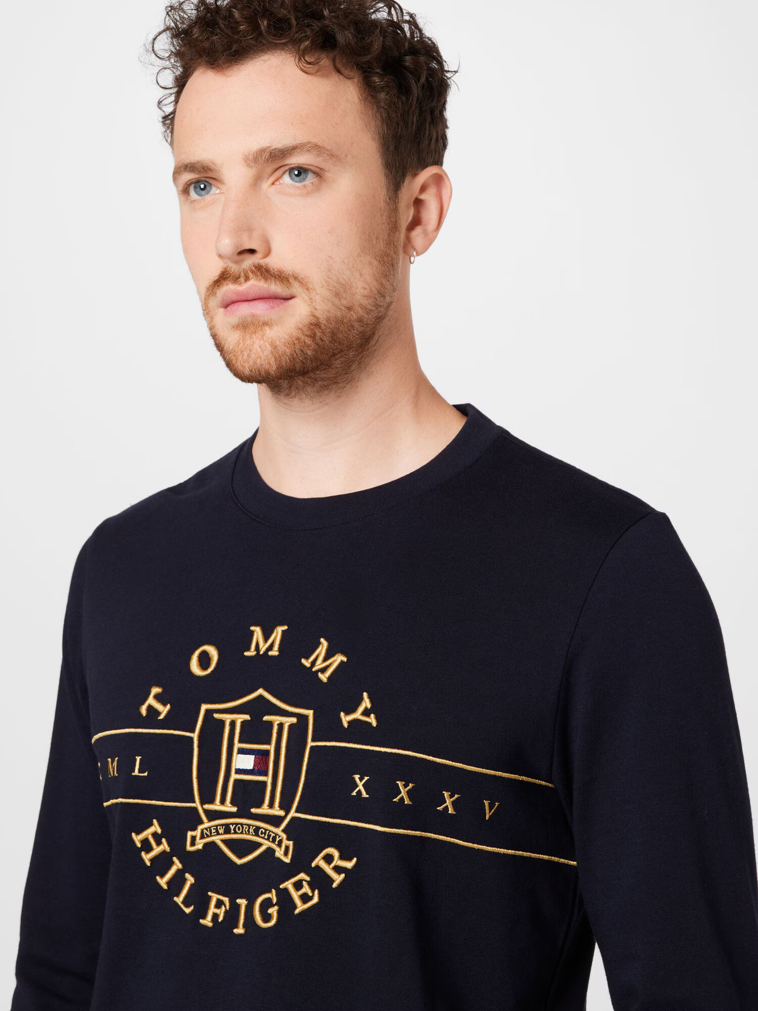 TOMMY HILFIGER Tričko tmavomodrá / žltá - Pepit.sk