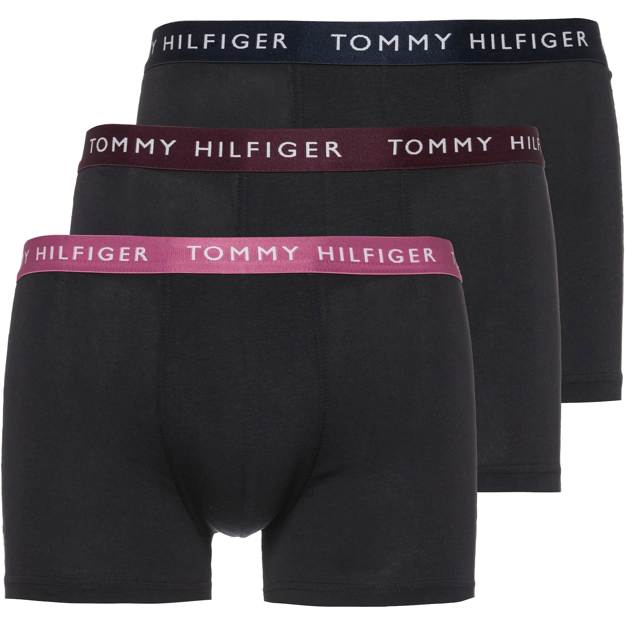 TOMMY HILFIGER Boxerky ružová / vínovo červená / čierna / biela - Pepit.sk