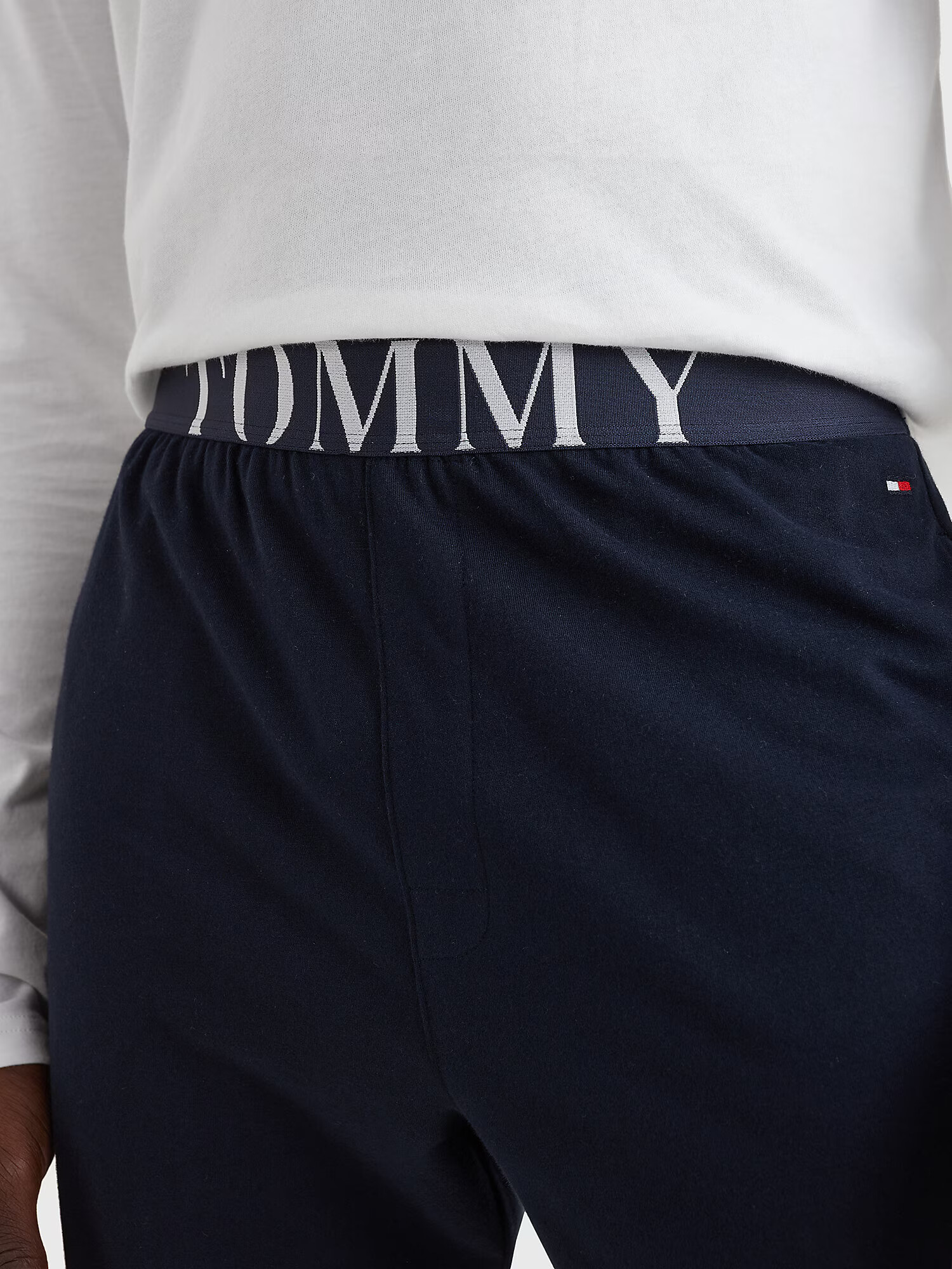 Tommy Hilfiger Underwear Dlhé pyžamo tmavomodrá / biela - Pepit.sk