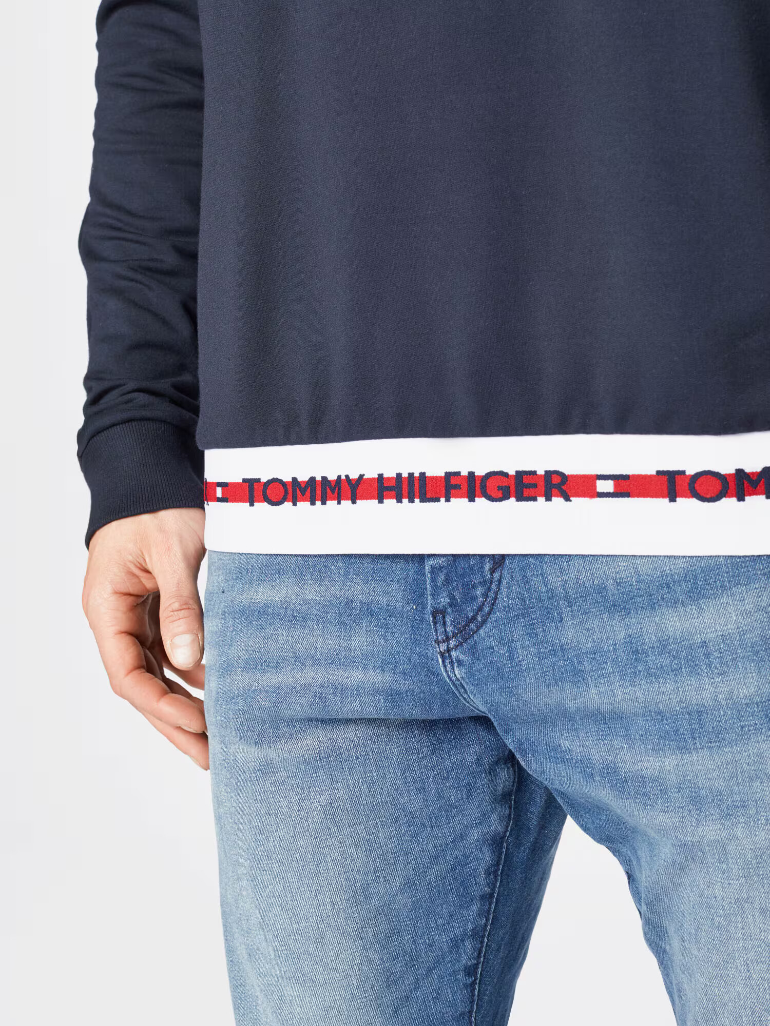 Tommy Hilfiger Underwear Mikina námornícka modrá / červená / biela - Pepit.sk