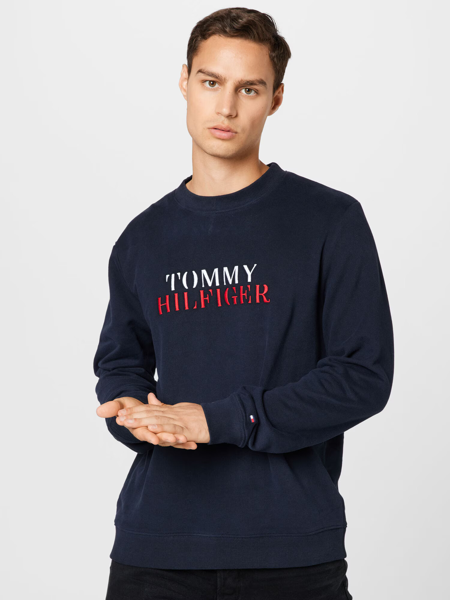 Tommy Hilfiger Underwear Mikina námornícka modrá / červená / biela - Pepit.sk