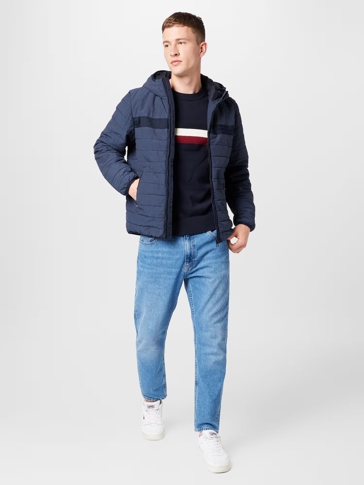 TOMMY HILFIGER Prechodná bunda námornícka modrá / tmavomodrá - Pepit.sk