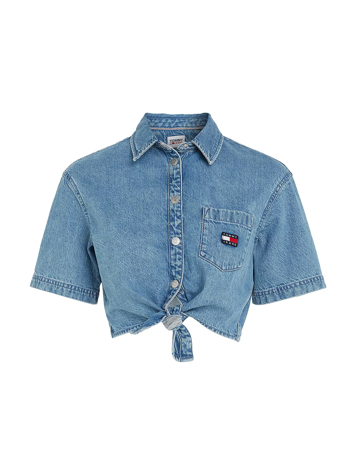 Tommy Jeans Blúzka modrá denim - Pepit.sk