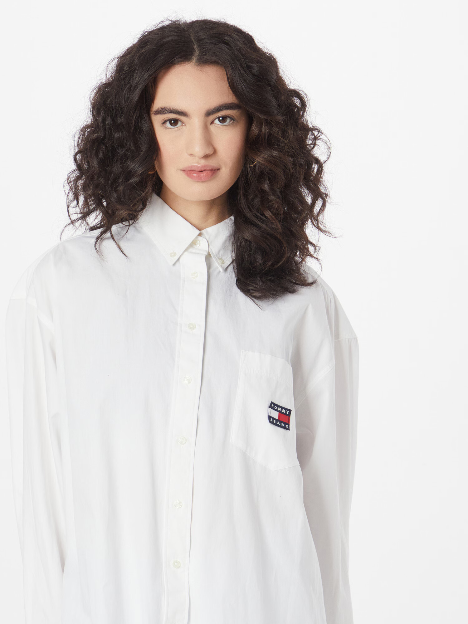 Tommy Jeans Blúzka tmavomodrá / červená / biela - Pepit.sk