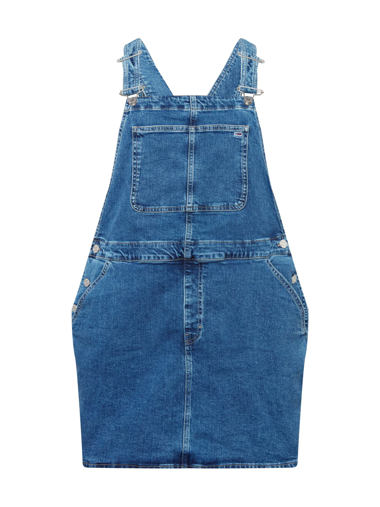 Tommy Jeans Curve Sukňa na traky modrá denim - Pepit.sk