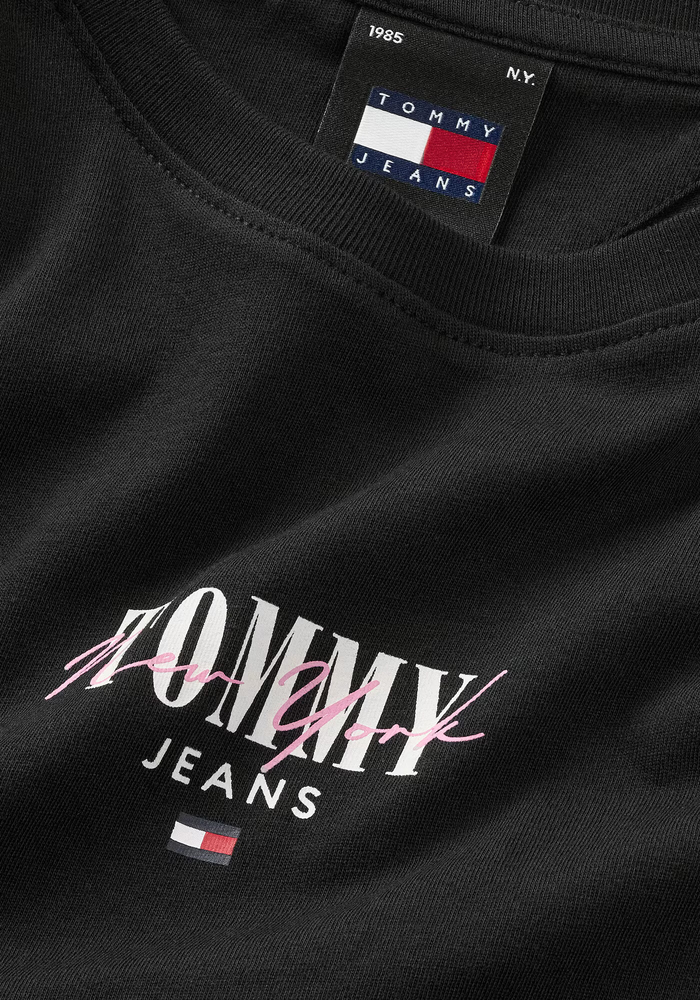 Tommy Jeans Curve Tričko námornícka modrá / ružová / čierna / biela - Pepit.sk