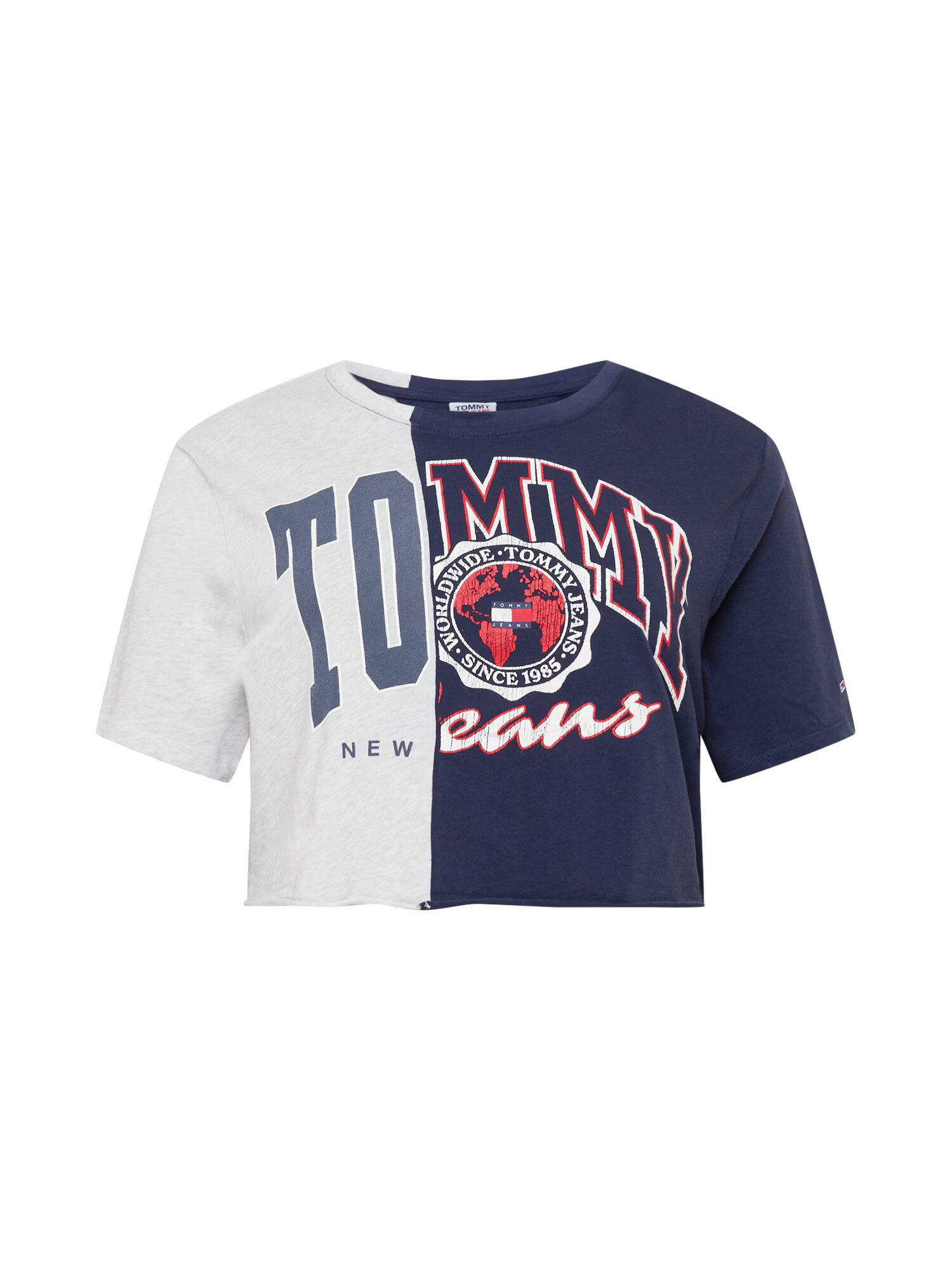 Tommy Jeans Curve Tričko námornícka modrá / sivá melírovaná / červená / biela - Pepit.sk