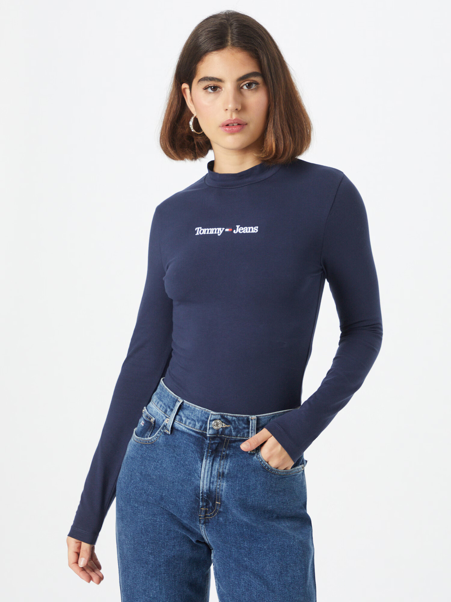 Tommy Jeans Košeľové body tmavomodrá / jasne červená / biela - Pepit.sk