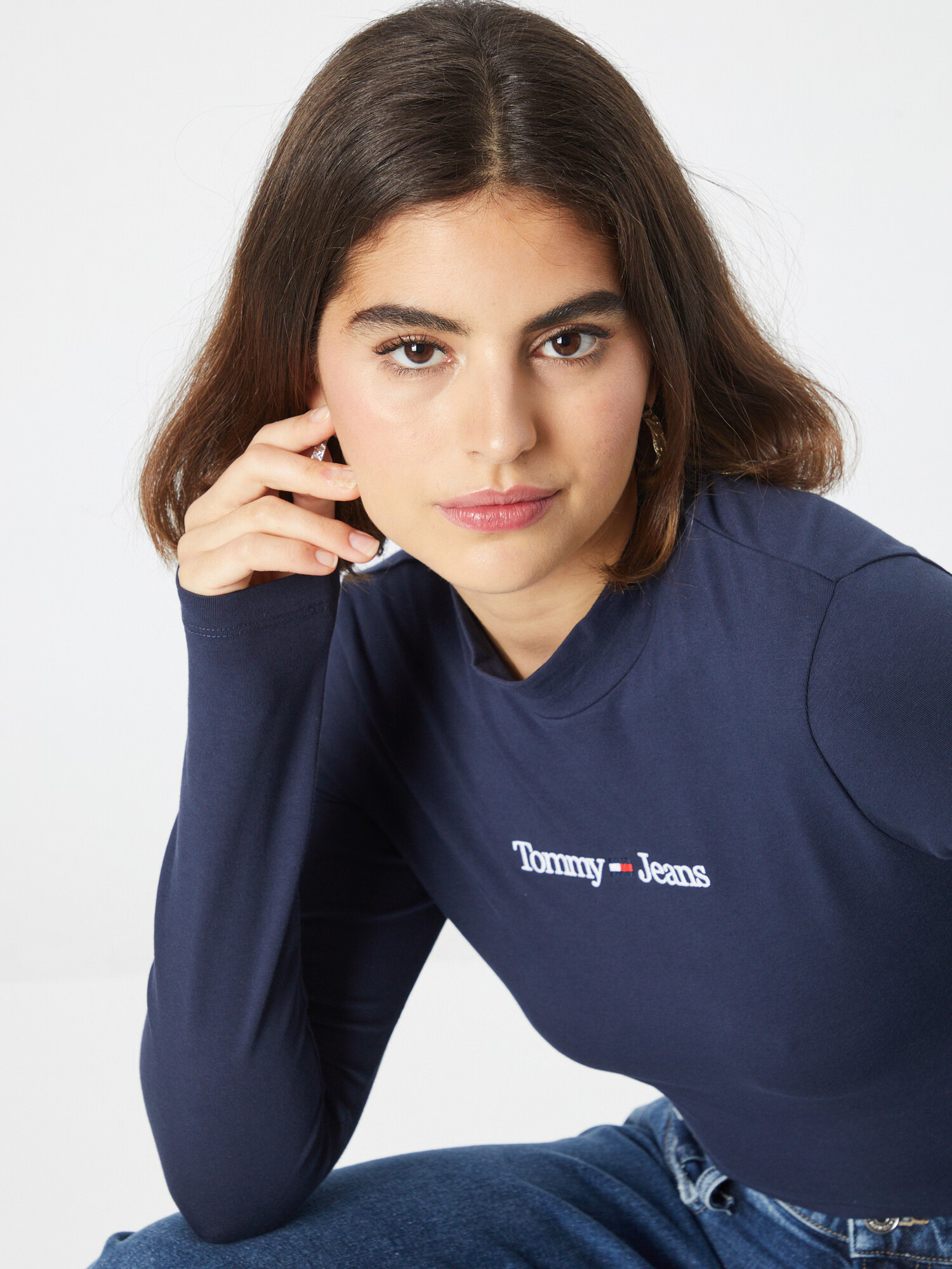 Tommy Jeans Košeľové body tmavomodrá / jasne červená / biela - Pepit.sk