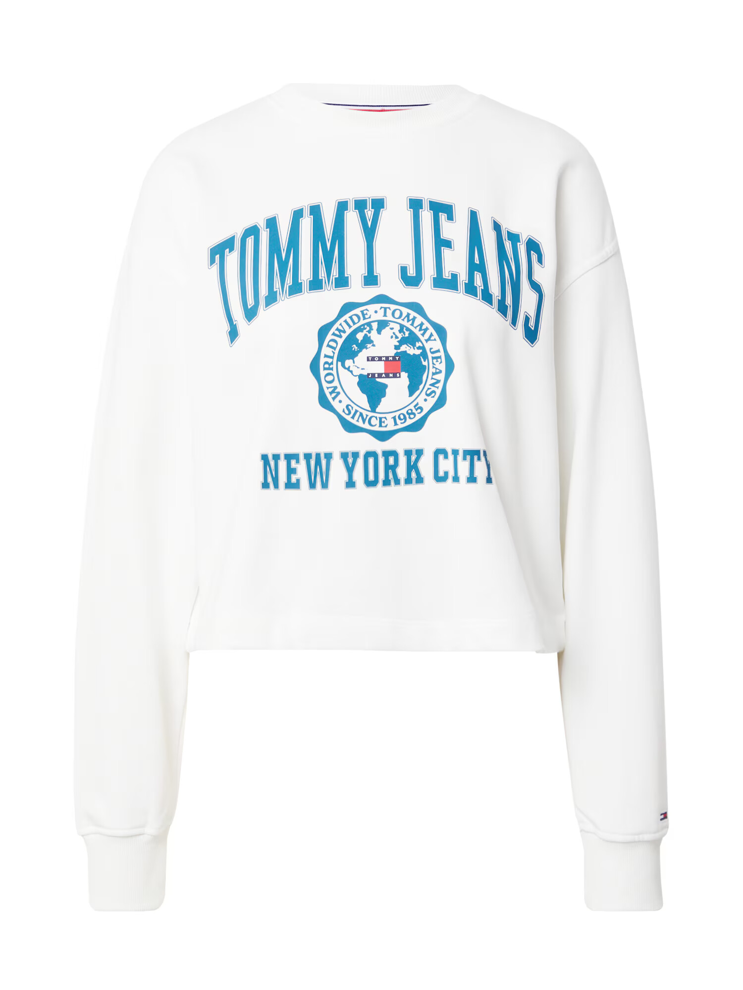 Tommy Jeans Mikina krémová / modrá / červená - Pepit.sk