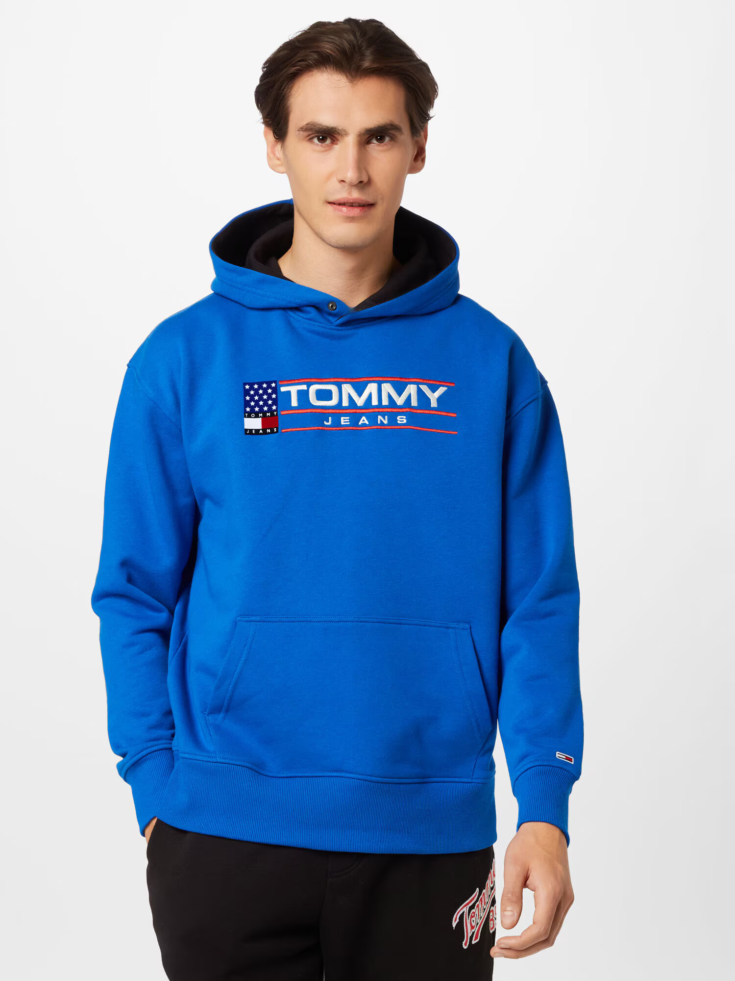 Tommy Jeans Mikina modrá / námornícka modrá / červená / biela - Pepit.sk