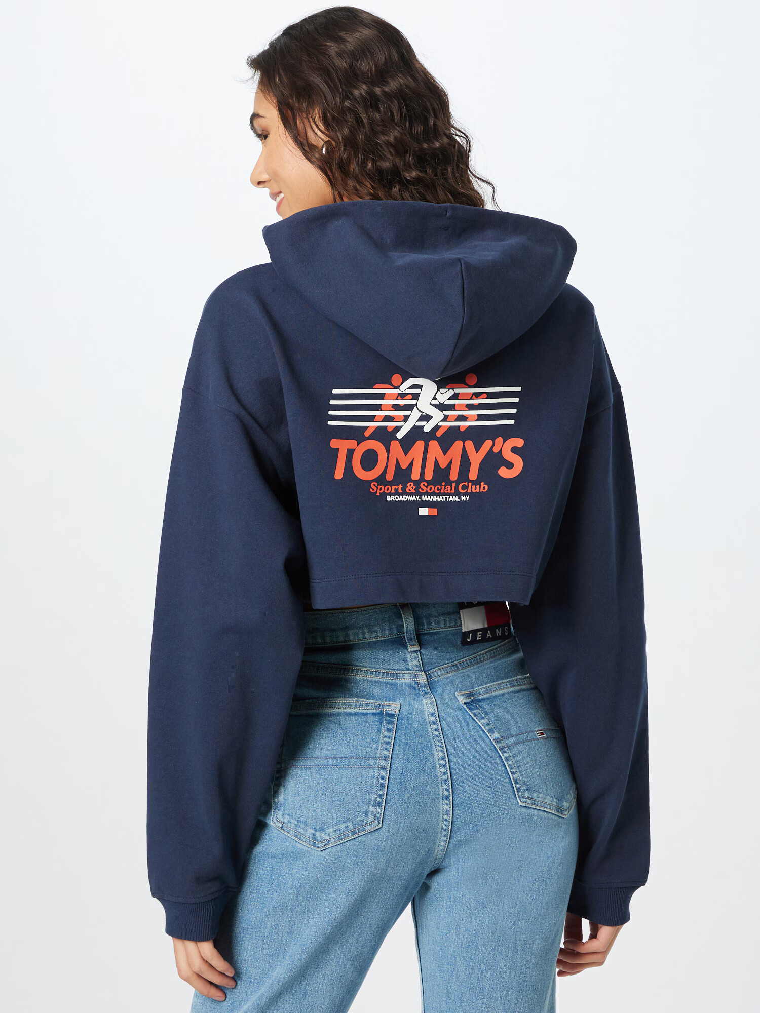 Tommy Jeans Mikina námornícka modrá / červená / biela - Pepit.sk