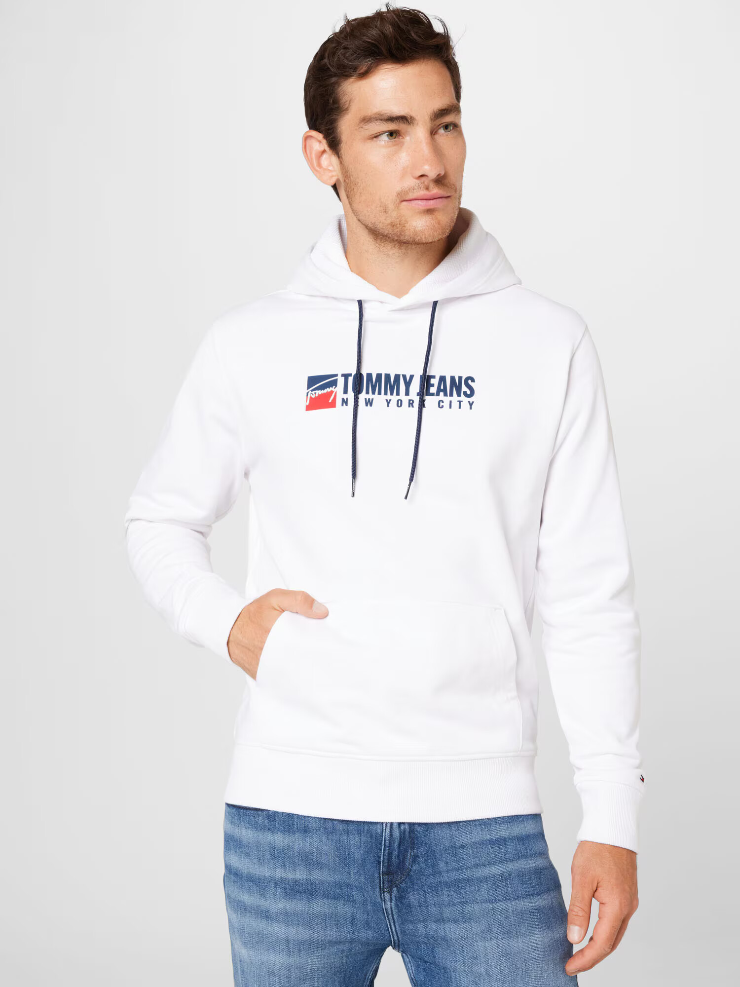 Tommy Jeans Mikina námornícka modrá / červená / biela - Pepit.sk