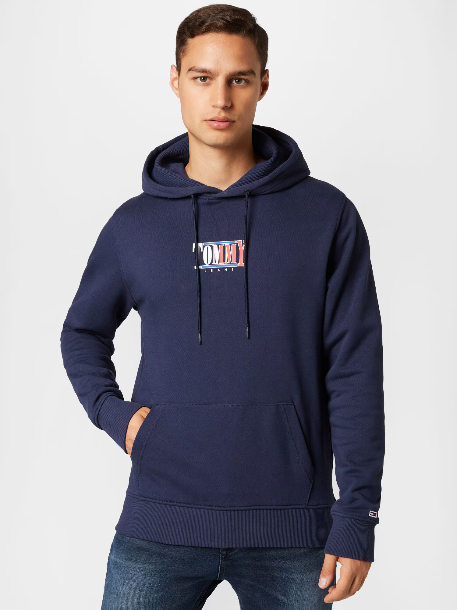 Tommy Jeans Mikina námornícka modrá / červená / biela - Pepit.sk